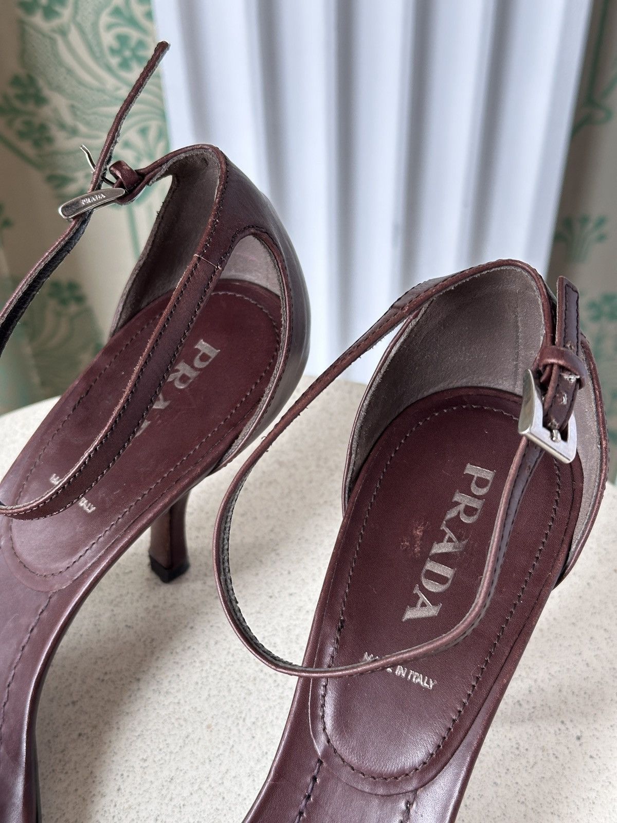 Prada PRADA Kitten Heels Python Leather Brown EU 39 / US 9 Size US 9 / IT 39 - 6 Thumbnail