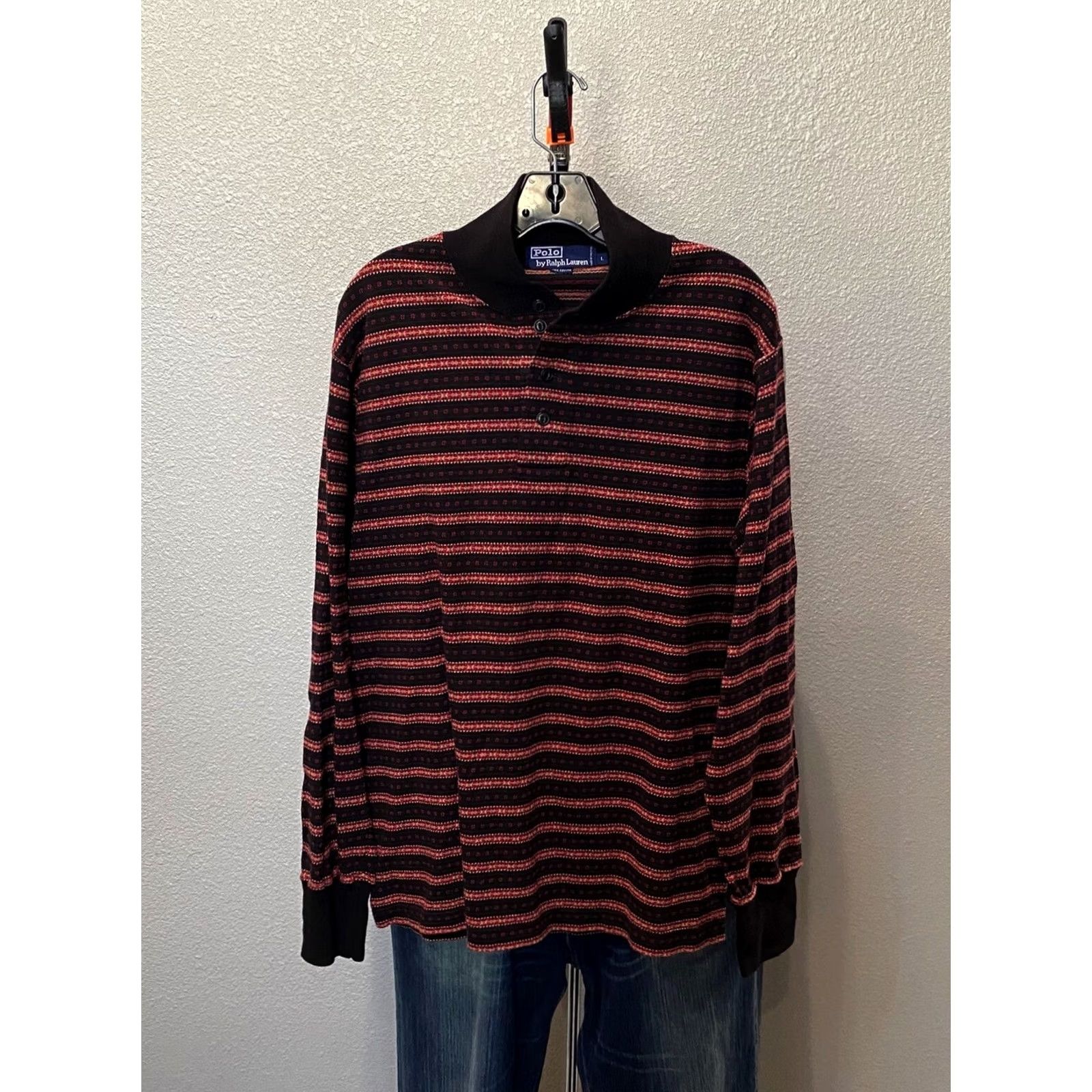 Ralph Lauren VTG Polo Ralph Lauren Polo Shirt Mens L Multicolor Adobe Collar Long Sleeve Shirt Large L Size US L / EU 52-54 / 3 - 2 Thumbnail