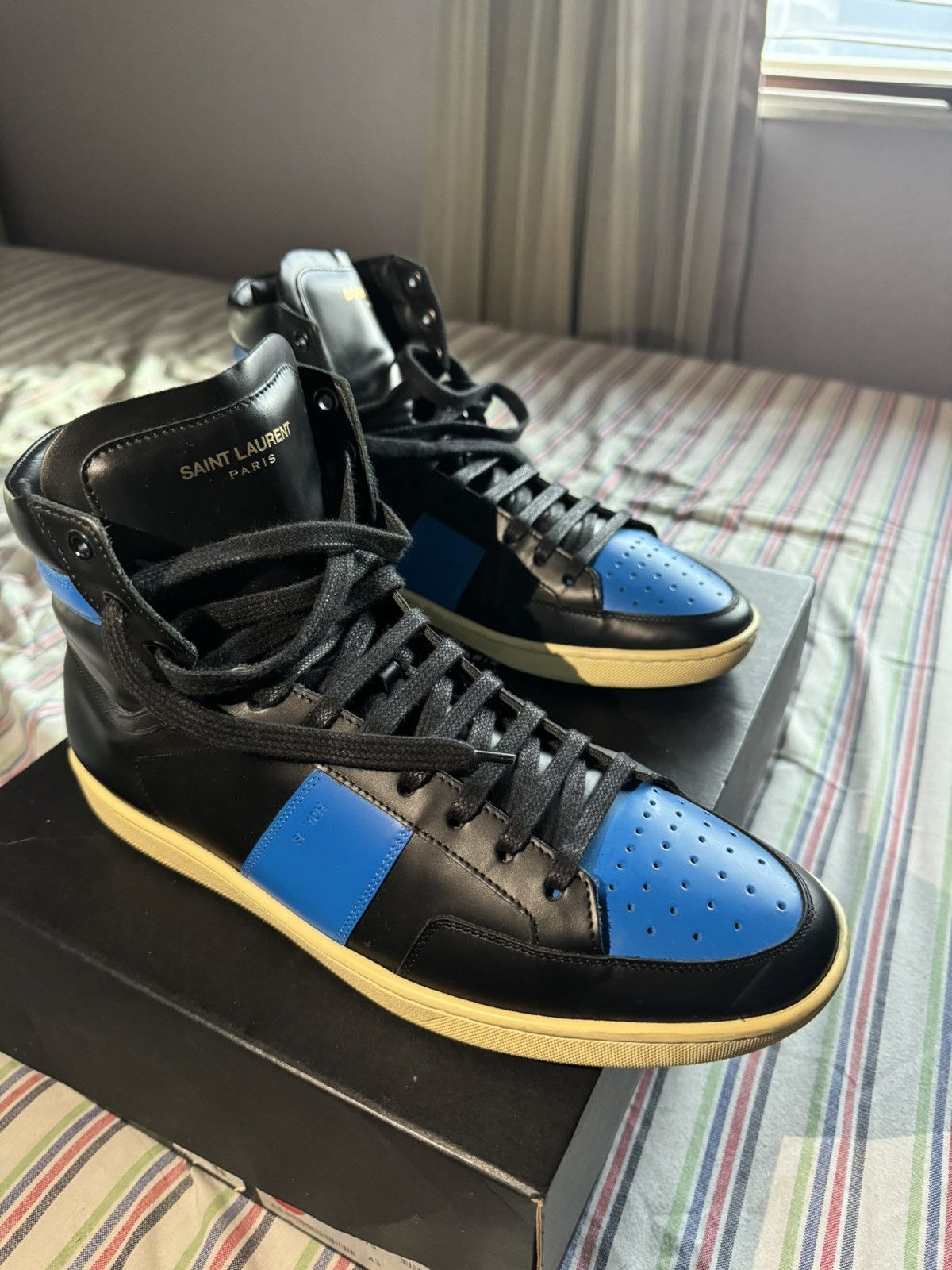 Saint Laurent Paris Saint Laurent High Top Sneakers Size US 9.5 / EU 42-43 - 7 Thumbnail