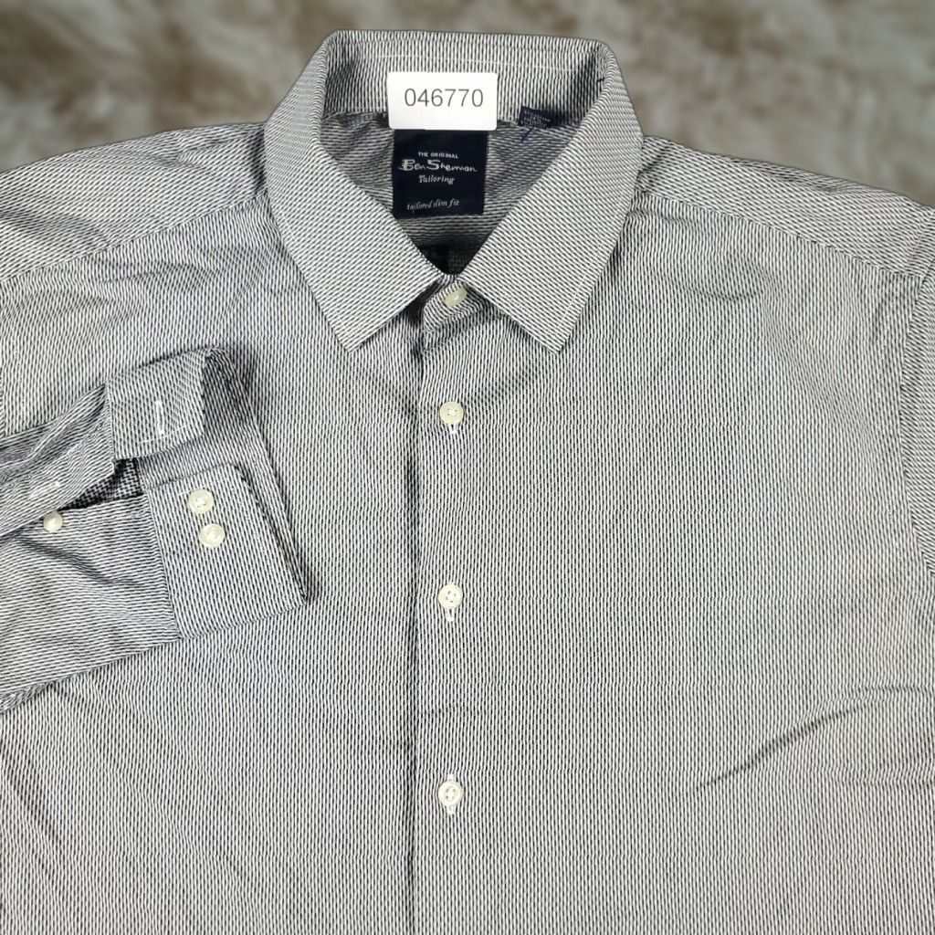 Ben Sherman Ben Sherman Shirt Mens Large Gray Cotton Long Sleeve Button-Up Mens Size US L / EU 52-54 / 3 - 1 Thumbnail