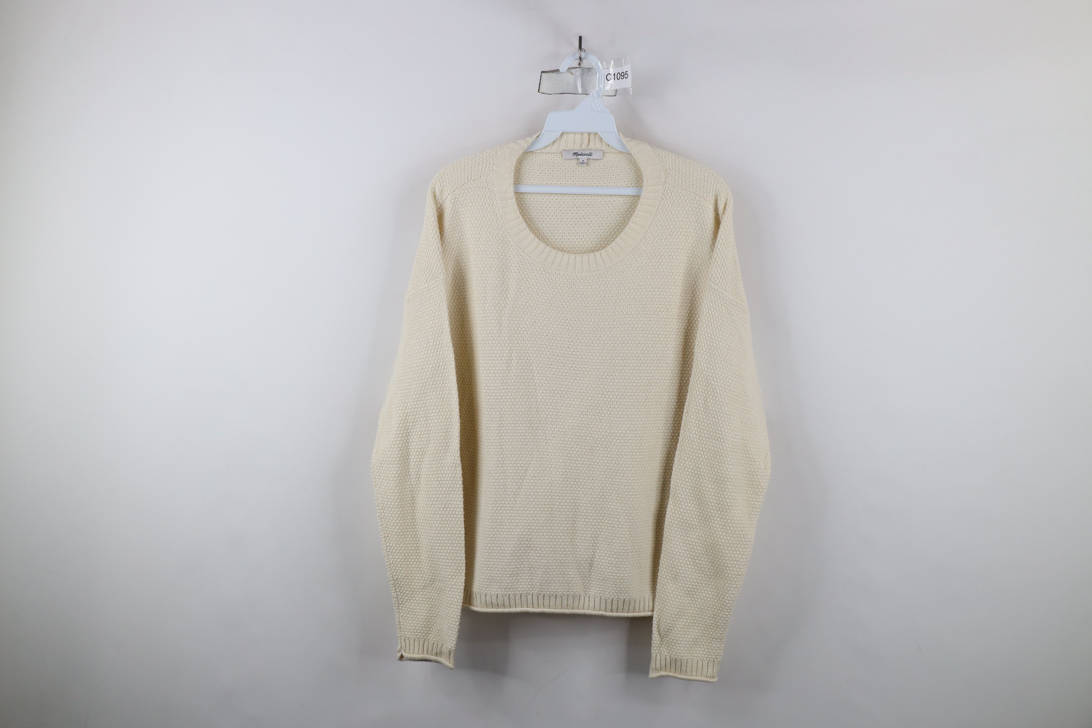 Madewell × Vintage Madewell Thermal Waffle Marled Knit Pullover Sweater Beige Size M / US 6-8 / IT 42-44 - 1 Thumbnail