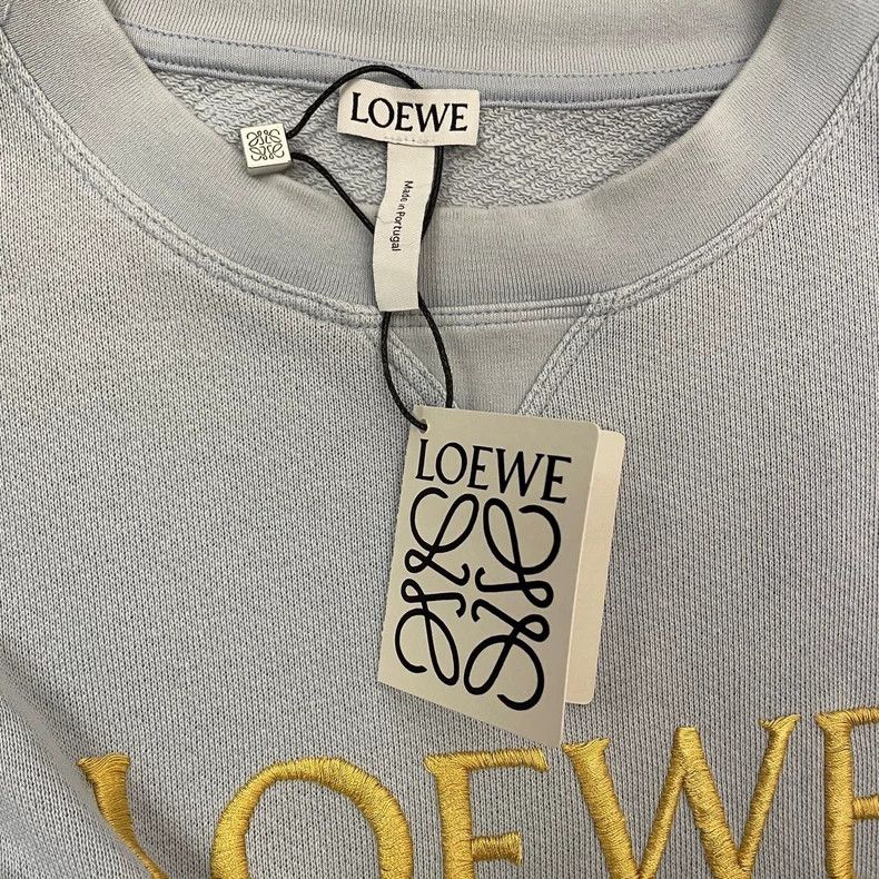 Loewe loewe Sky blue embroidered round-neck sweatshirt with large Size US M / EU 48-50 / 2 - 5 Thumbnail