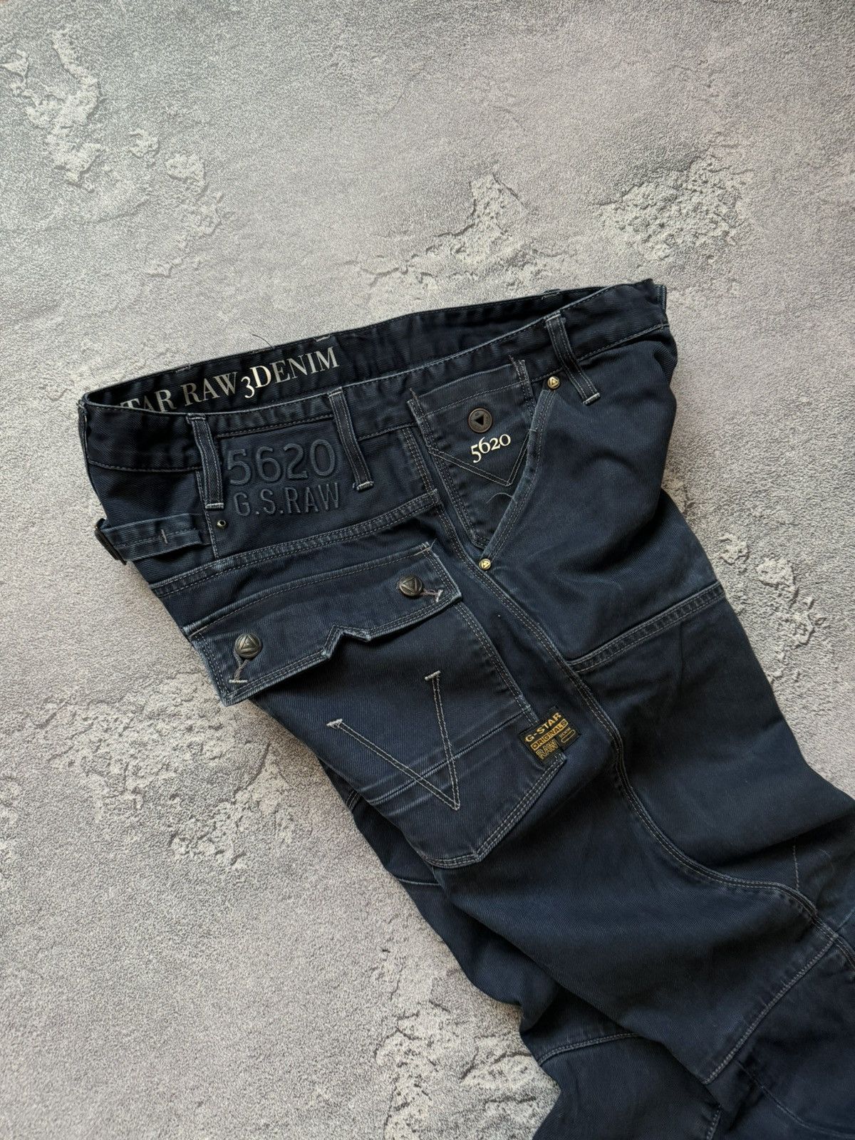 G-Star × Vintage G star raw 34/32 motor 5620 tapered embro denim pant trouser Size US 34 / EU 50 - 16 Thumbnail