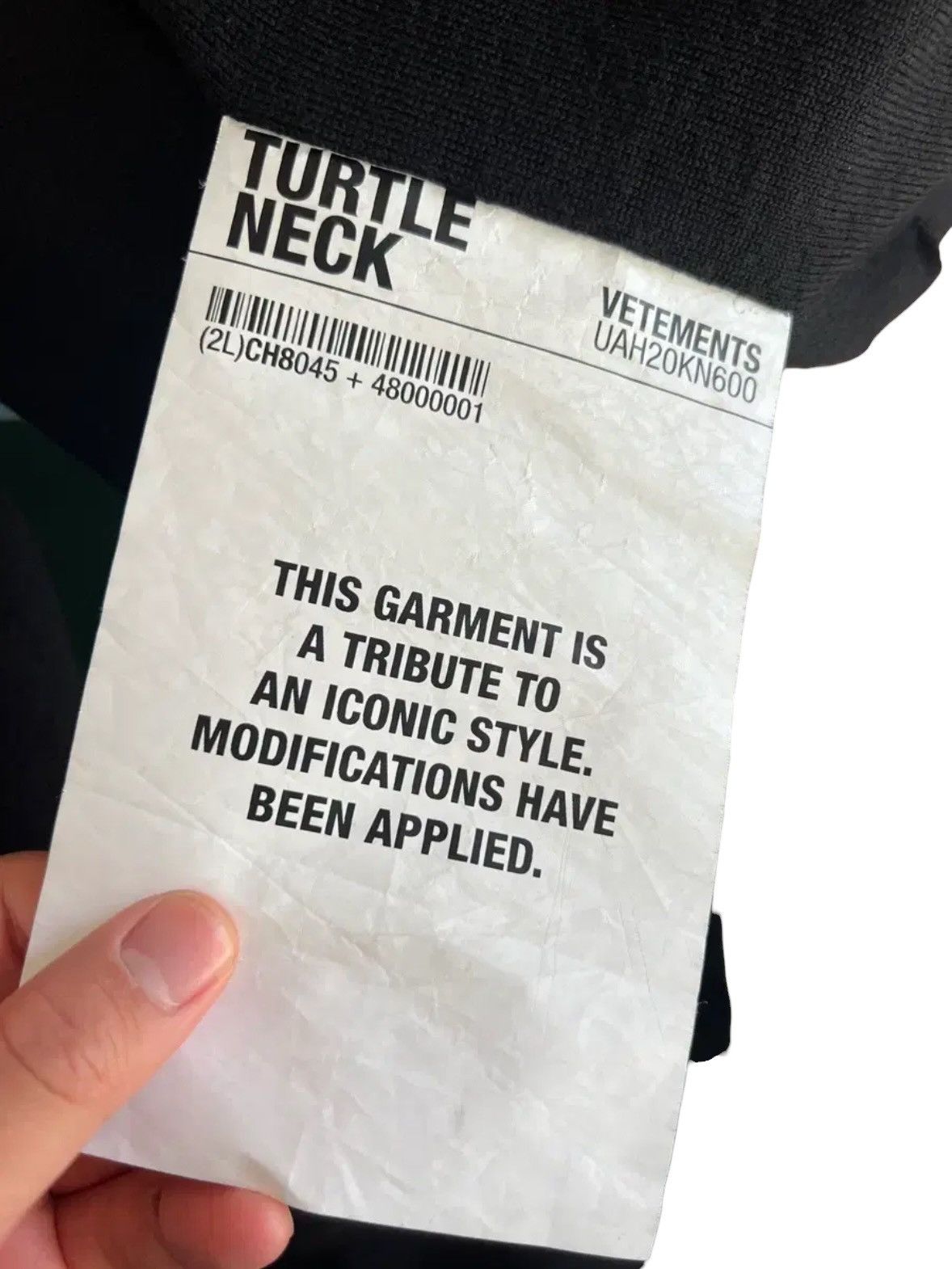 Vetements Vetements Warning Turtle Neck Sweater Size US M / EU 48-50 / 2 - 3 Thumbnail
