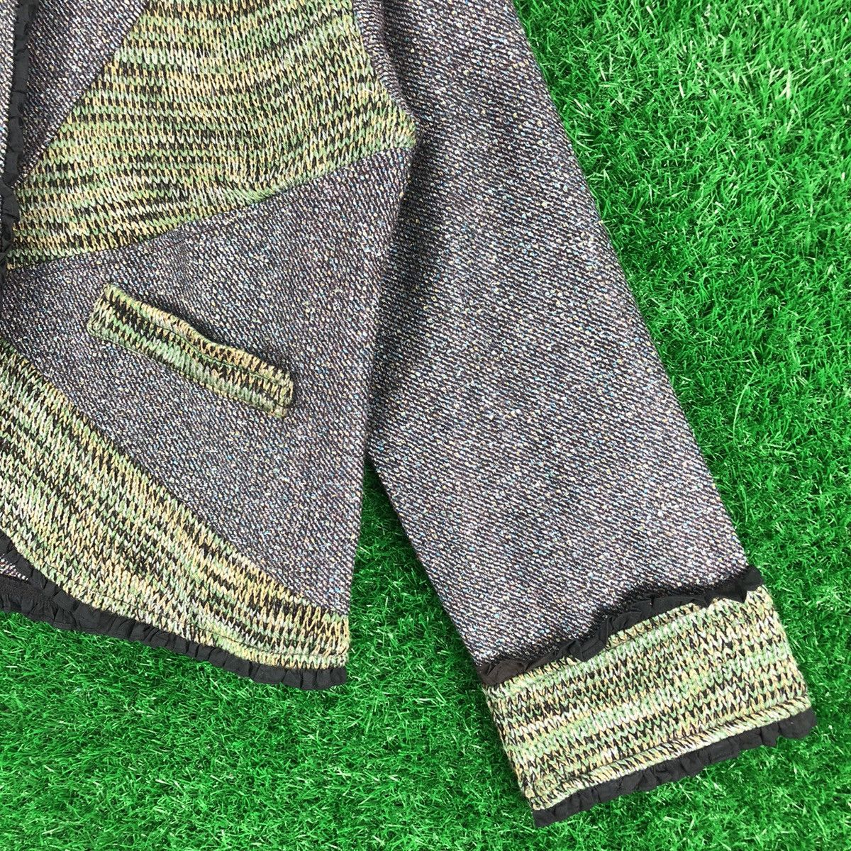 Japanese Brand Vintage 90's Knit Wool Jacket Button up Size S / US 4 / IT 40 - 3 Thumbnail