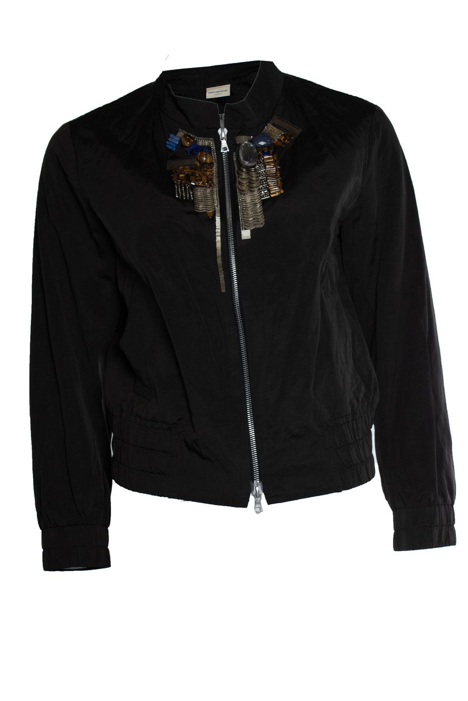 Dries Van Noten Dries van Noten, black embellished bomber jacket Size M / US 6-8 / IT 42-44 - 1 Thumbnail