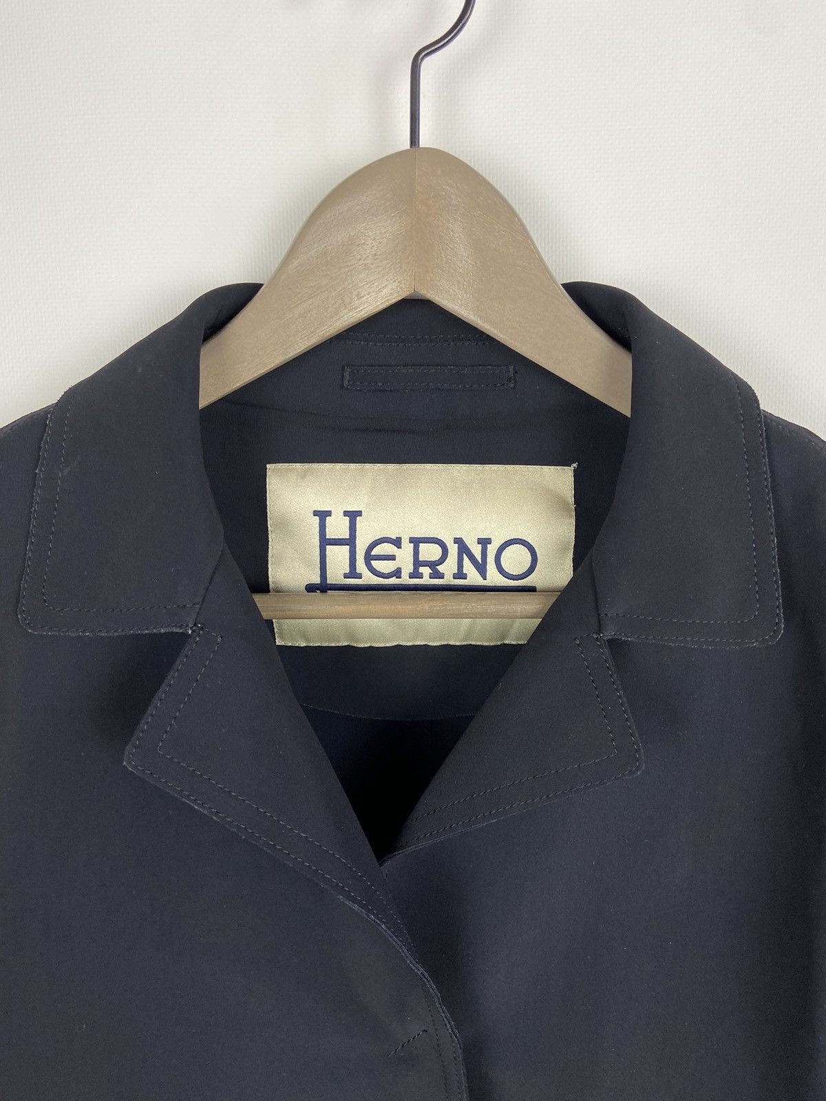 Herno RRP$700 Herno Stretch Overcoat Women's Blue Button Coat Size M / US 6-8 / IT 42-44 - 3 Thumbnail