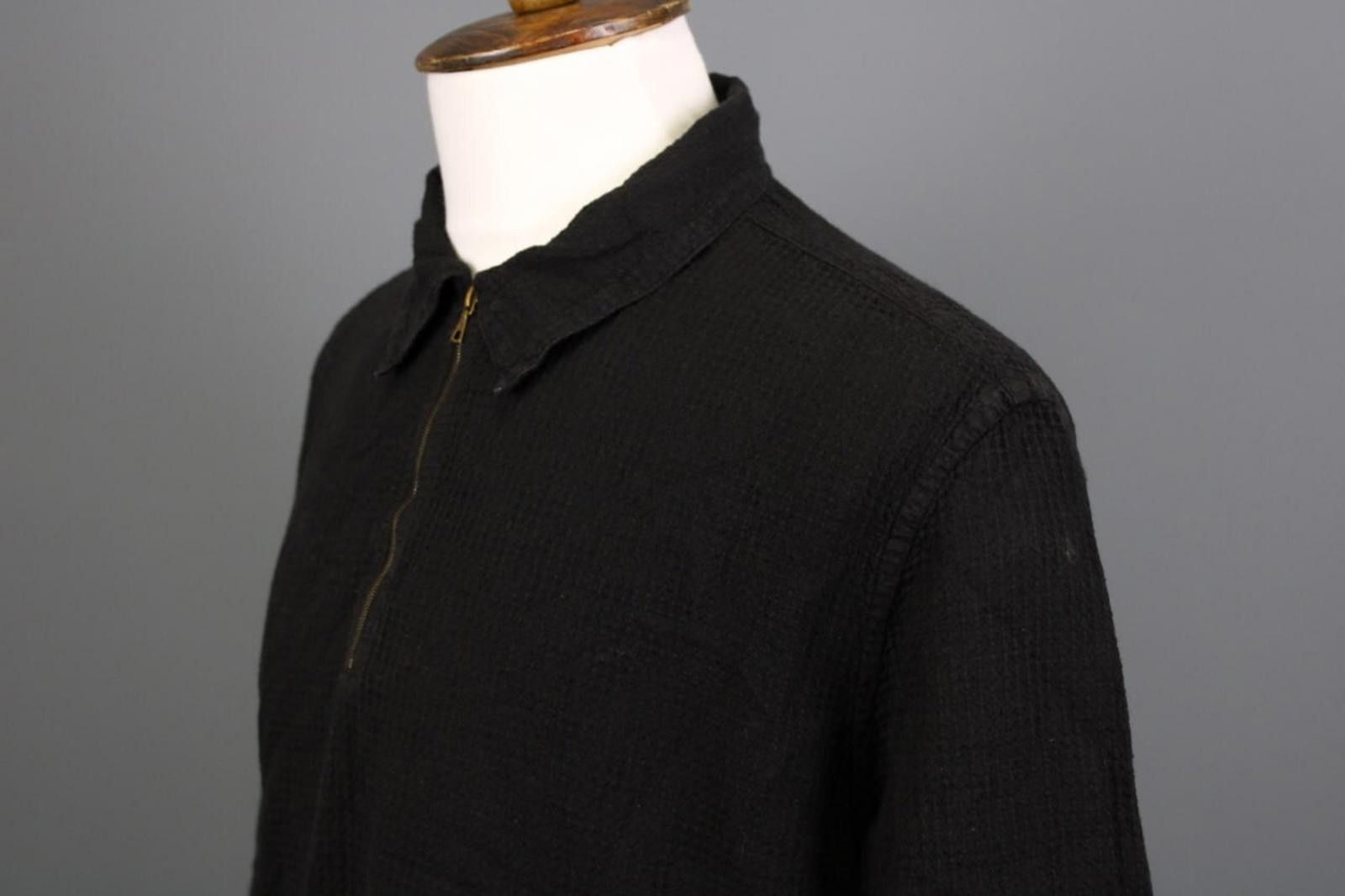 Oscar De La Renta Oska Black 1/4 Zip Textured Summer Polo Shirt Size 6 Size US M / EU 48-50 / 2 - 6 Thumbnail