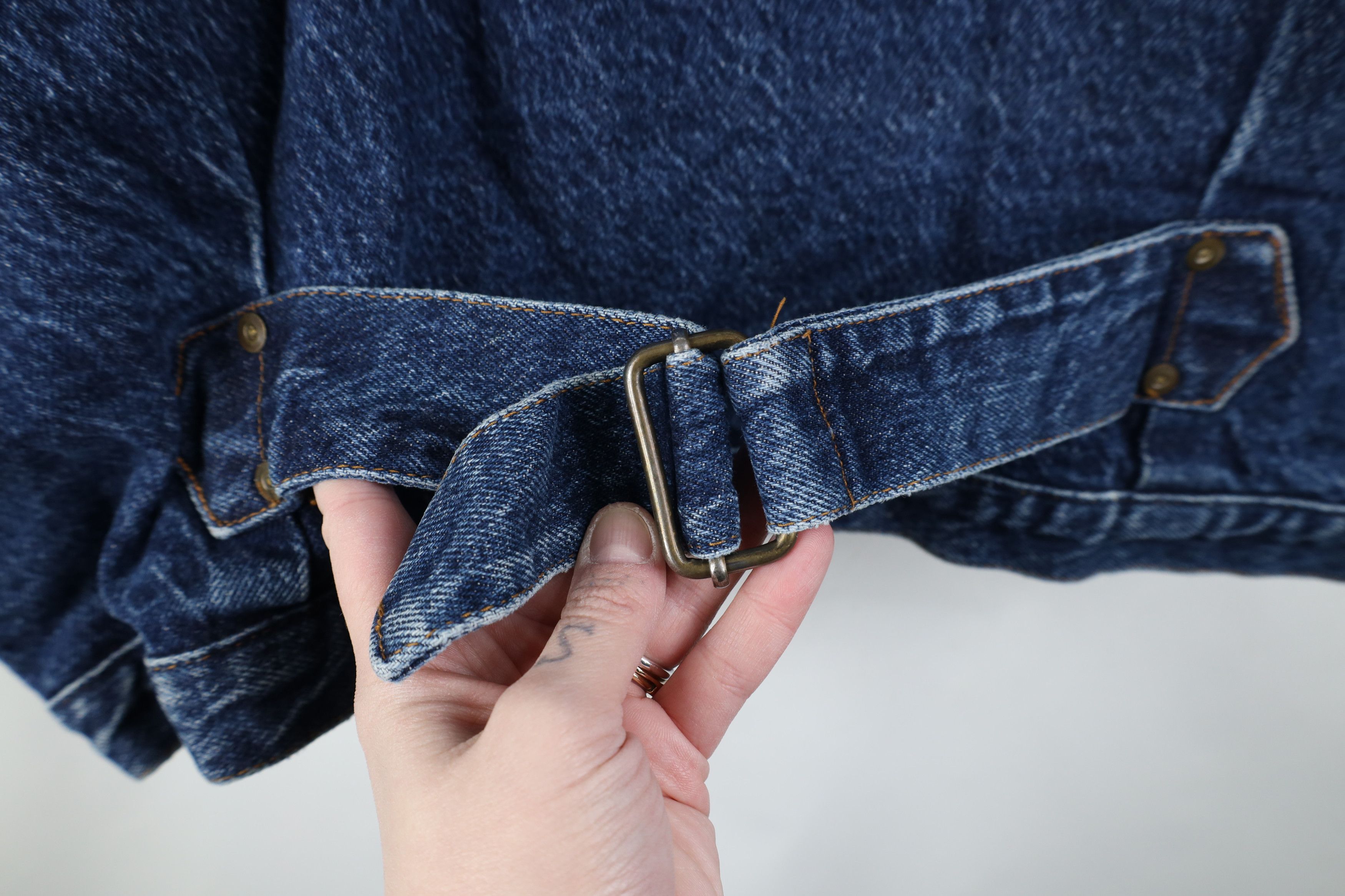 Vintage Vintage 90s Streetwear Denim Jean Trucker Jacket Blue Cotton Size XL / US 12-14 / IT 48-50 - 10 Thumbnail