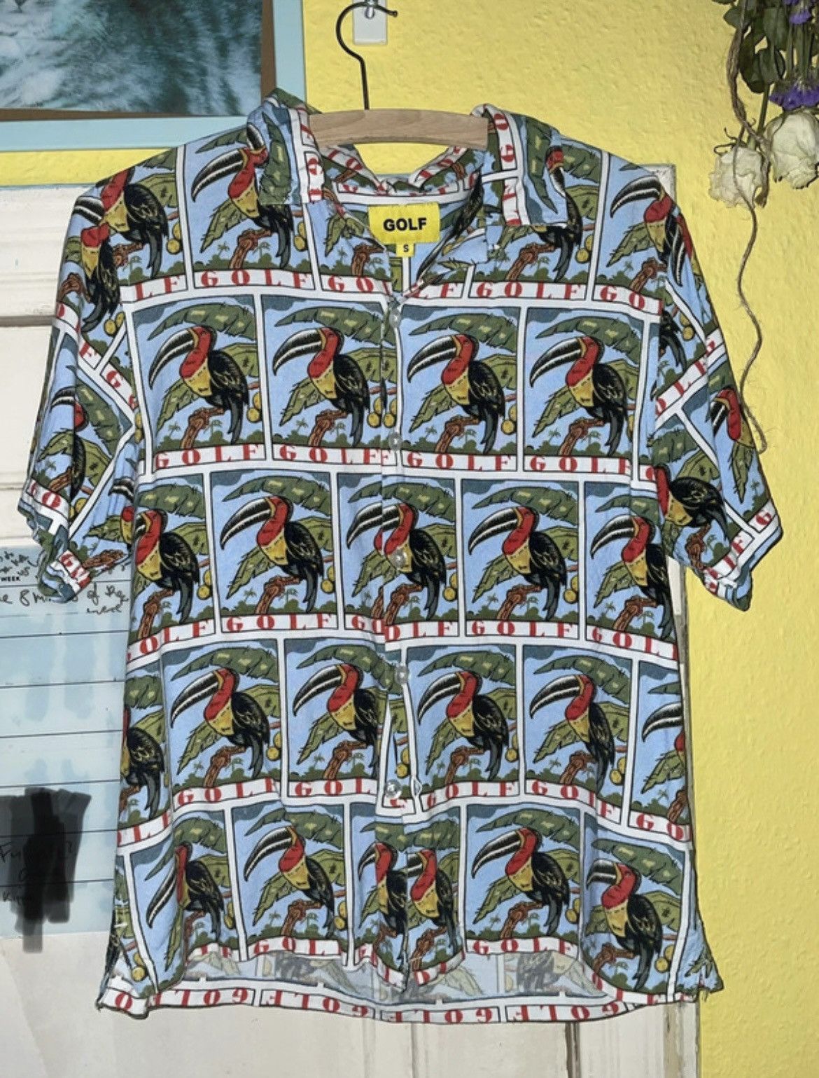 Golf Wang Golf Wang Toucan Print Button-Up Shirt Size US S / EU 44-46 / 1 - 1 Thumbnail