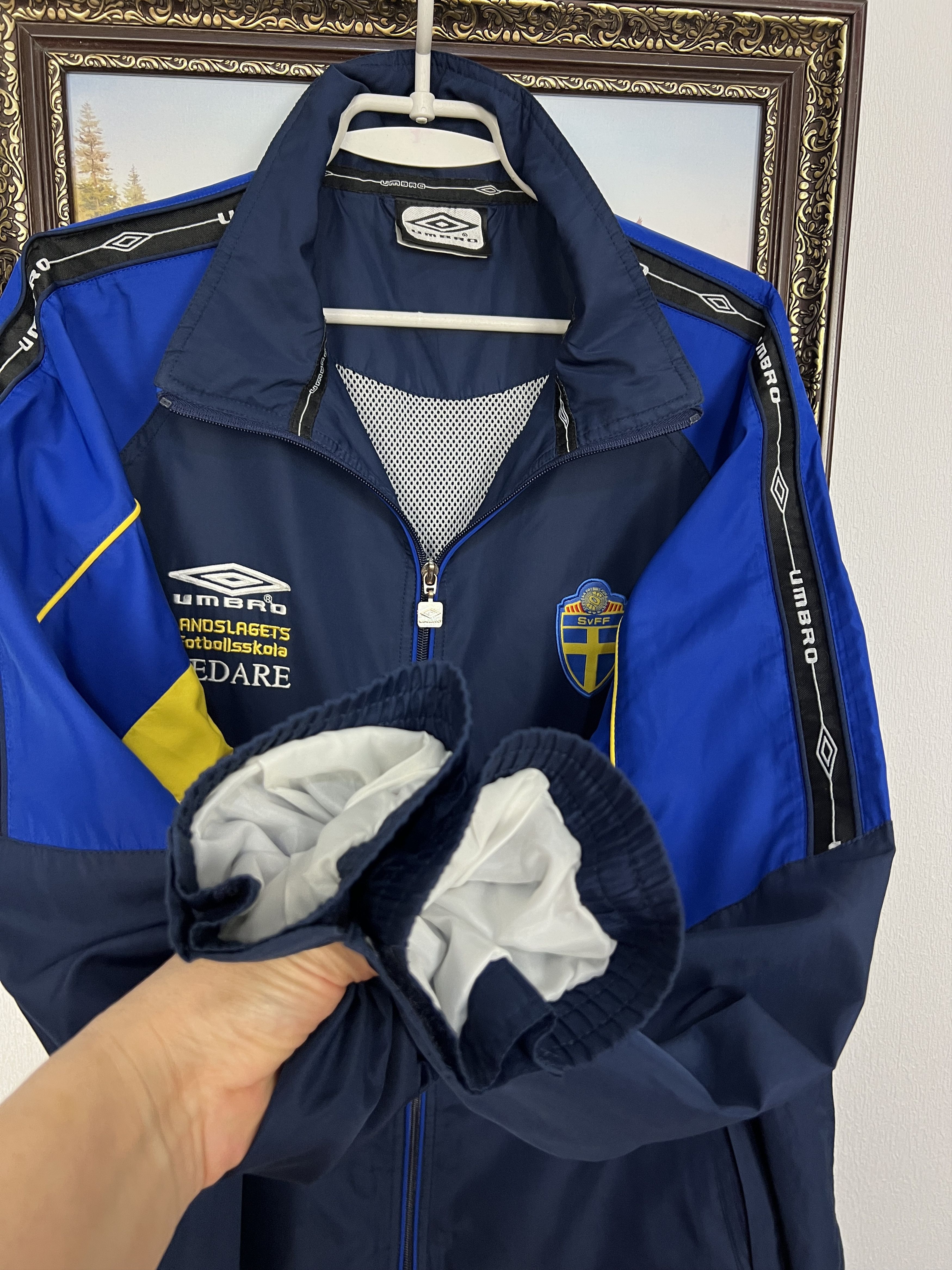 Umbro Vintage Sweden Football Jacket Soccer Track Top National Size US L / EU 52-54 / 3 - 7 Thumbnail