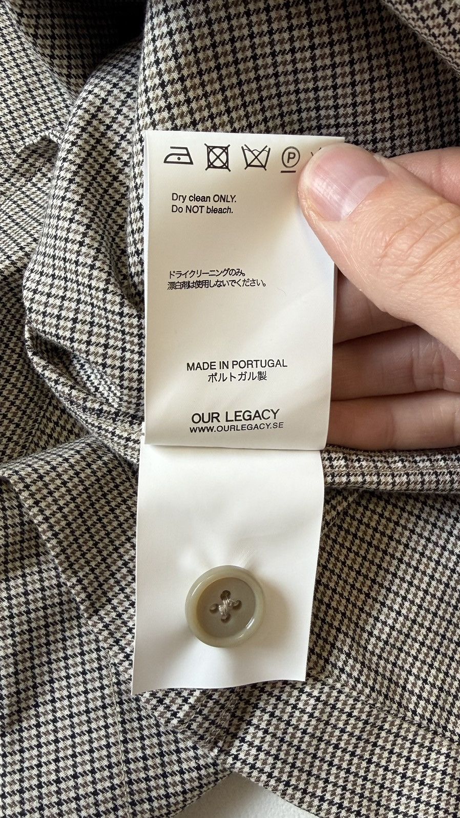 Our Legacy ‘Chefs Check’ Houndstooth Patterned Over Shirt Size US S / EU 44-46 / 1 - 13 Thumbnail