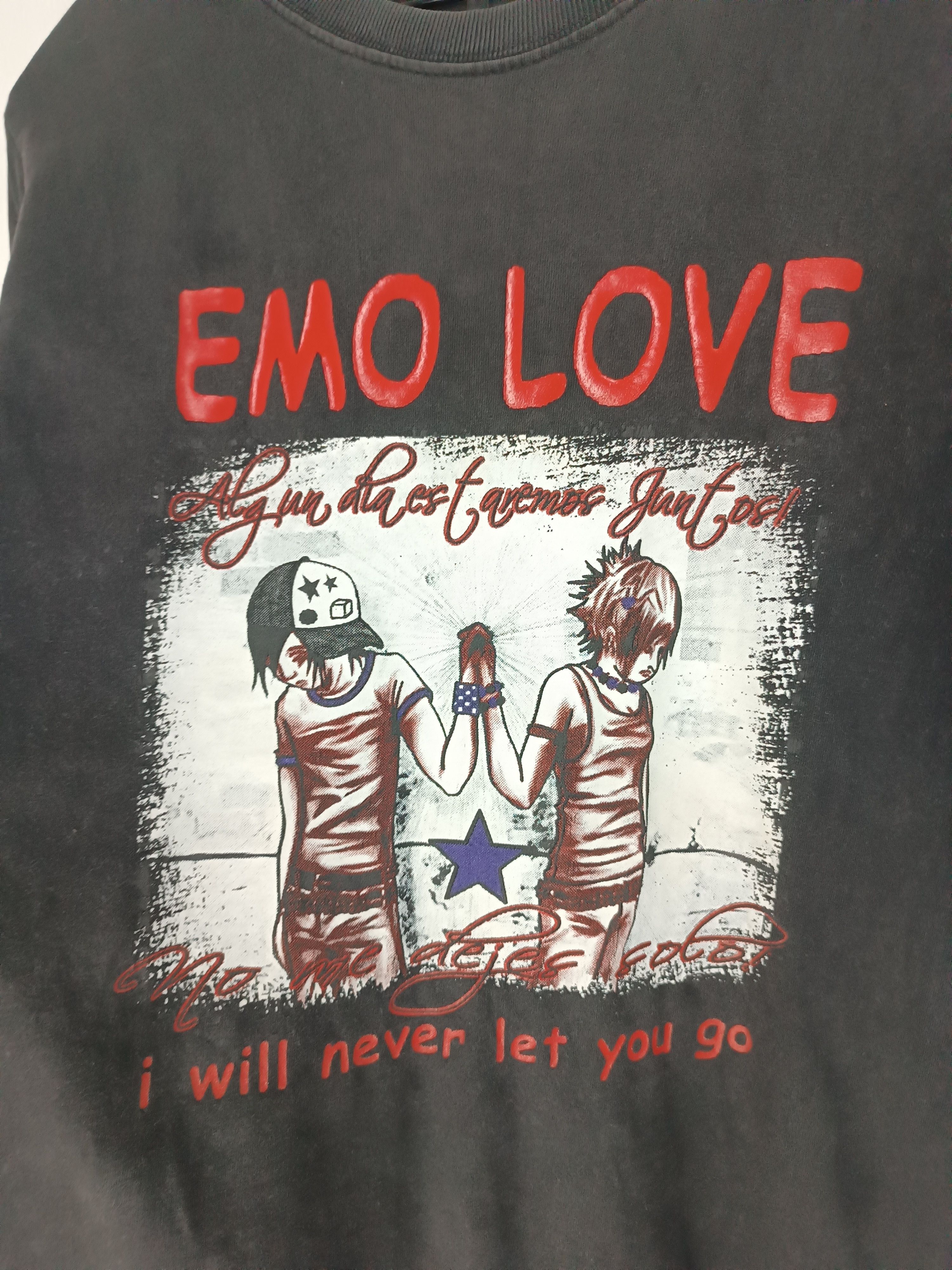 Vintage FADED VINTAGE Y2K EMO LOVE ❤️TEE PUNK GOTH MCR RARE Size US S / EU 44-46 / 1 - 8 Thumbnail