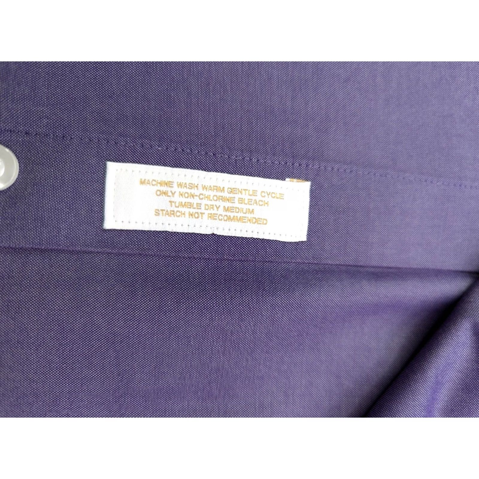 Roundtree & Yorke Roundtree & Yorke Gold Label Dress Shirt, Men 46 Chest, 15.5 Neck x 34 Long, Purple Knit, Button-Down Collar, Regular Fit Size 46R - 3 Thumbnail