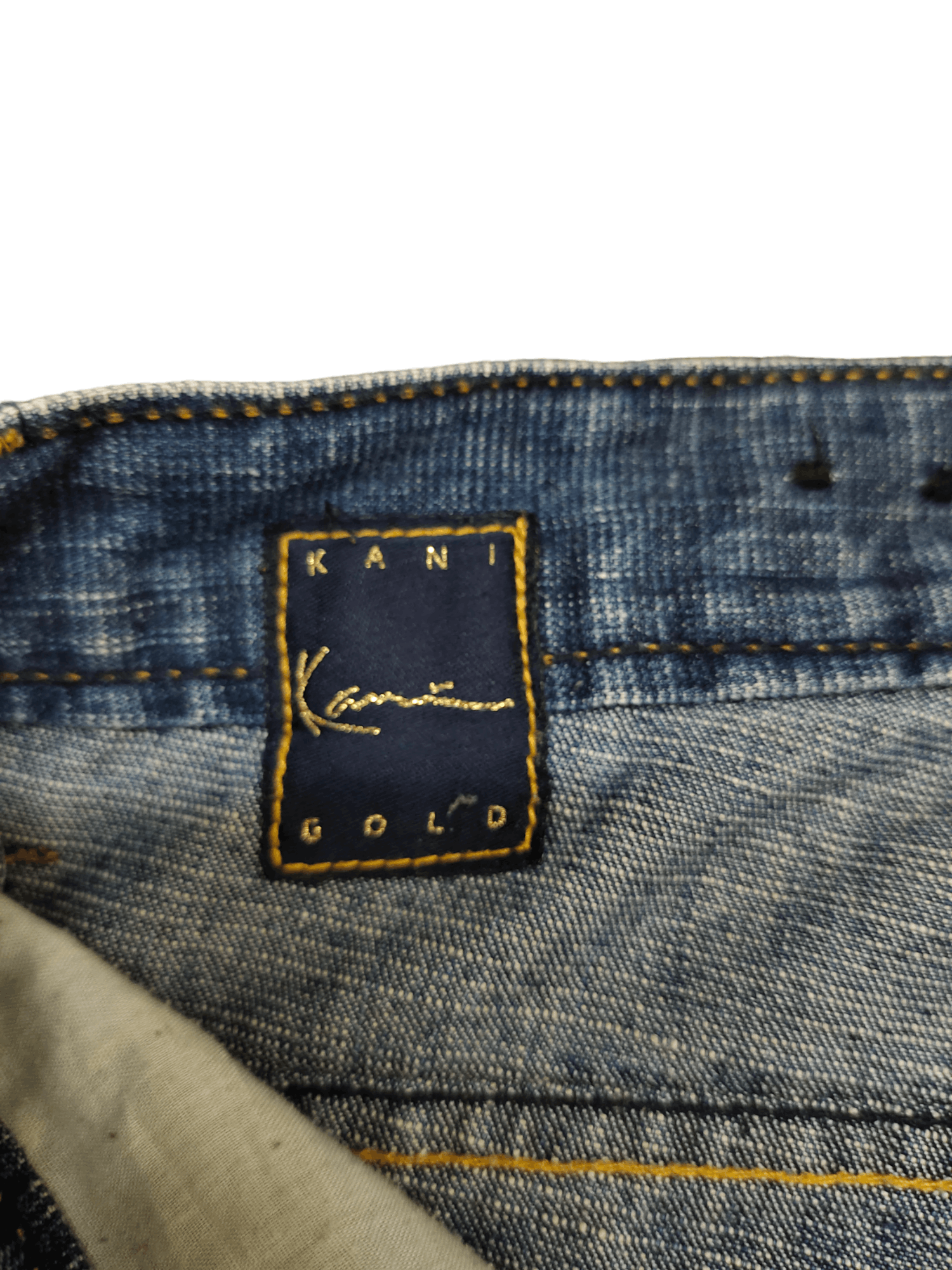 Karl Kani Vintage Y2k Karl Kani Gold Embroidered Baggy Denim Wide Leg Size US 36 / EU 52 - 13 Thumbnail