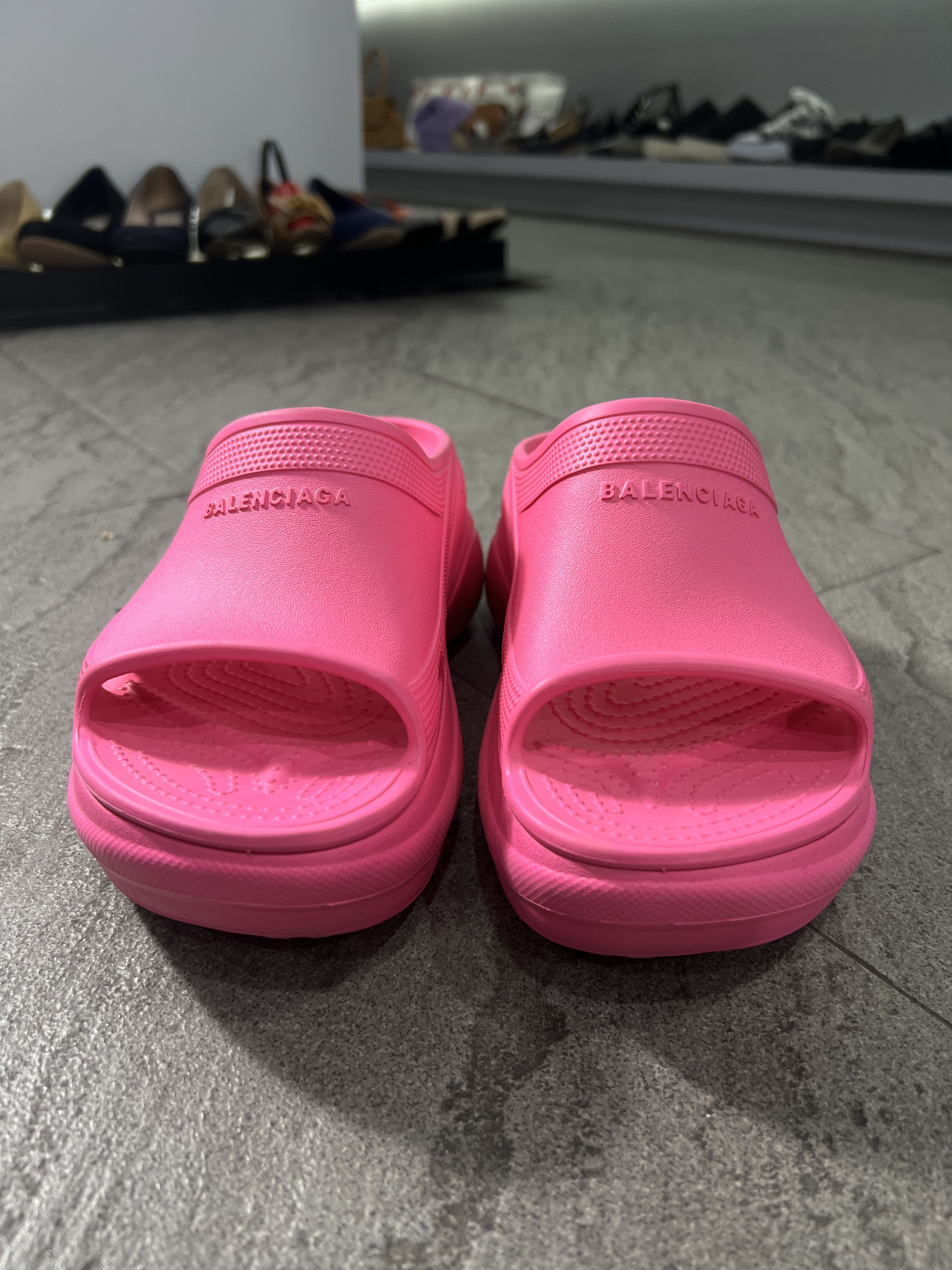 Balenciaga × Crocs Balenciaga X Crocs Platform Slide Pink EU38 Size US 8 / IT 38 - 3 Thumbnail