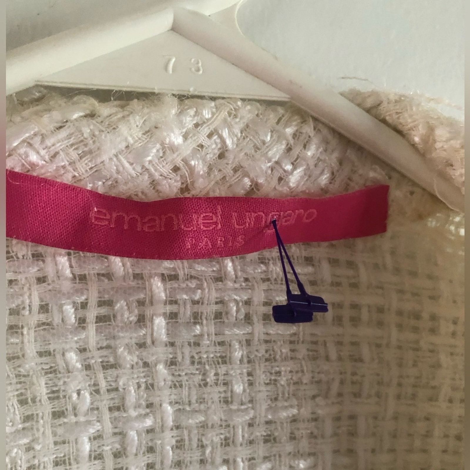 Emanuel Ungaro White Tweed Jacket Blazer by Emanuel Ungaro Size M / US 6-8 / IT 42-44 - 5 Thumbnail