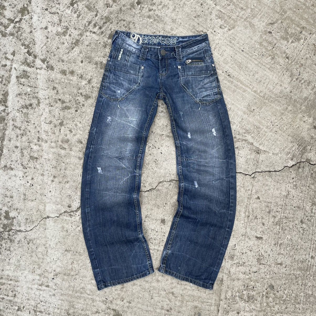 Levi's Made & Crafted Vintage Crafted Crazy Fit Women’s Flared Jeans Y2K Punk Rave Size 28" / US 6 / IT 42 - 4 Thumbnail