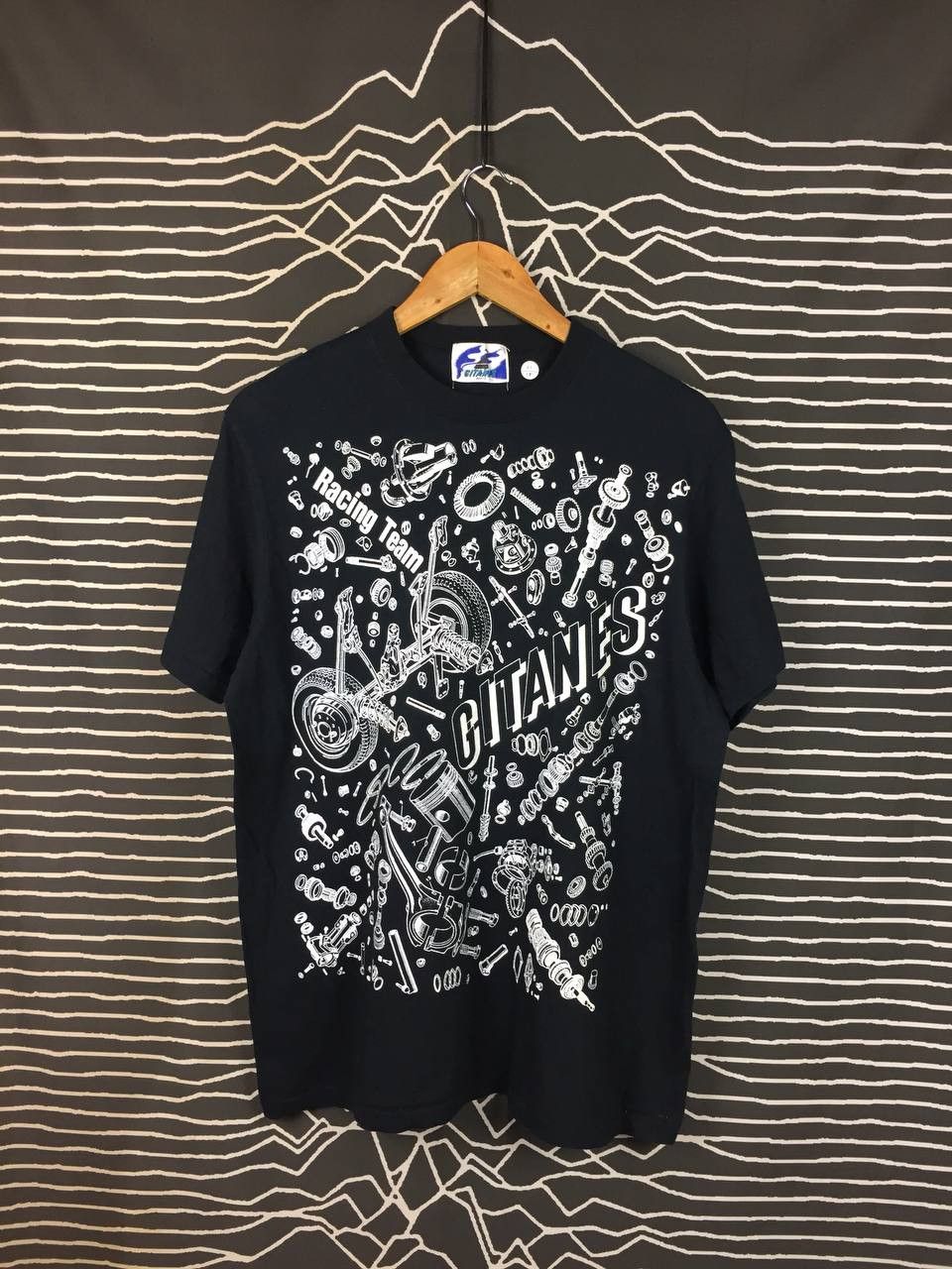 Vintage Vtg Gitanes Paris Racing Team Technical Schematic Tee Size L Size US L / EU 52-54 / 3 - 2 Thumbnail