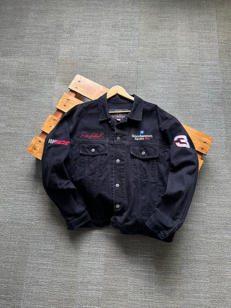 NASCAR × Vintage NASCAR DALE EARNHARDT DENIM JACKET Size US XL / EU 56 / 4 - 1 Thumbnail