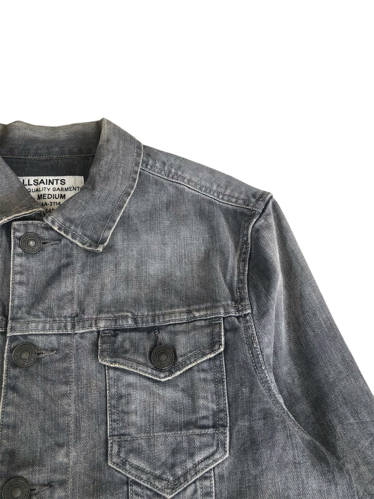 Allsaints Trucker Type 3 Allsaints Denim Jacket Distressed Size US M / EU 48-50 / 2 - 6 Thumbnail