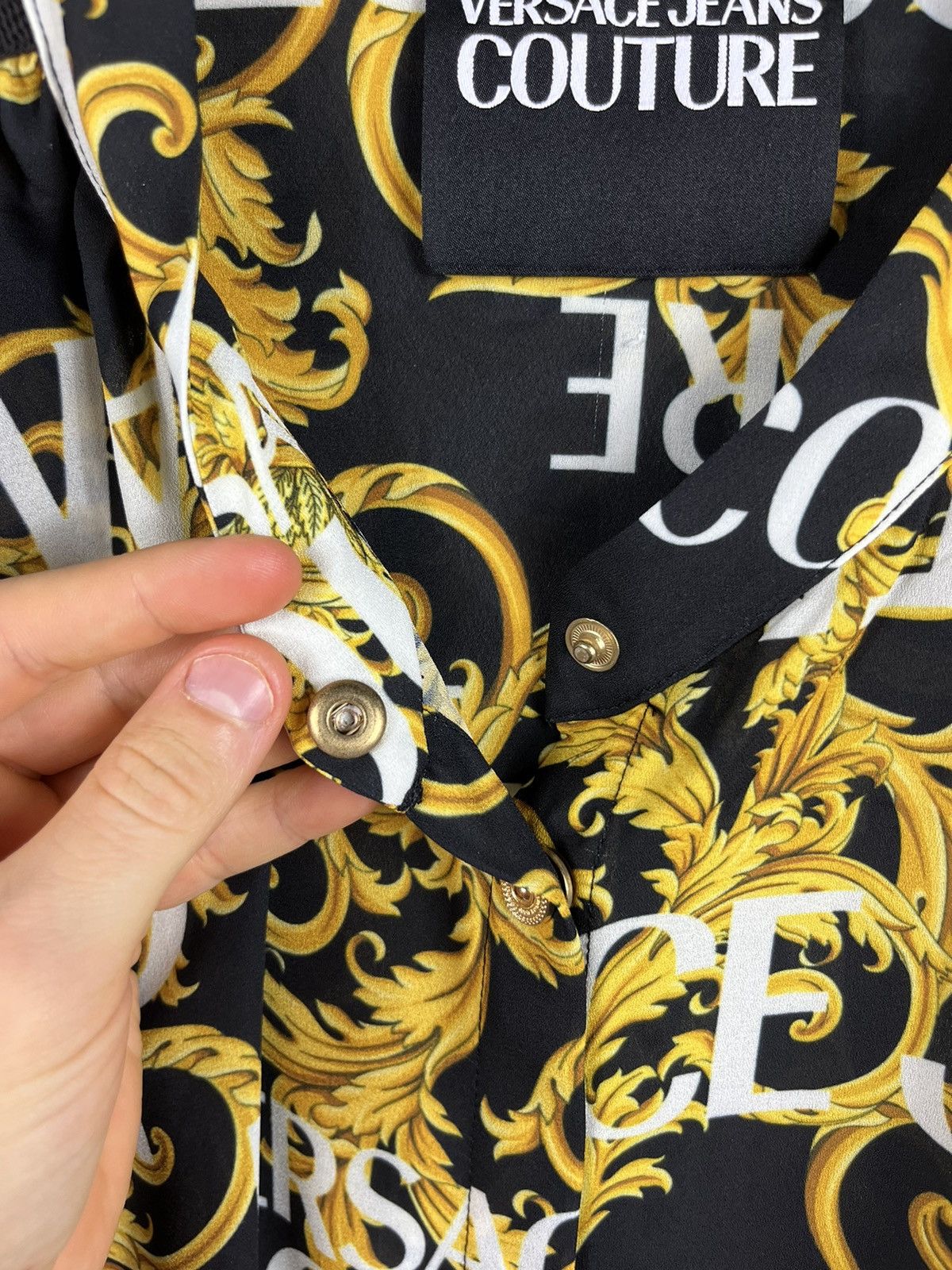 Versace × Versace Jeans Couture Versace Jeans Couture full print shirt gold details monogram Size US L / EU 52-54 / 3 - 16 Thumbnail