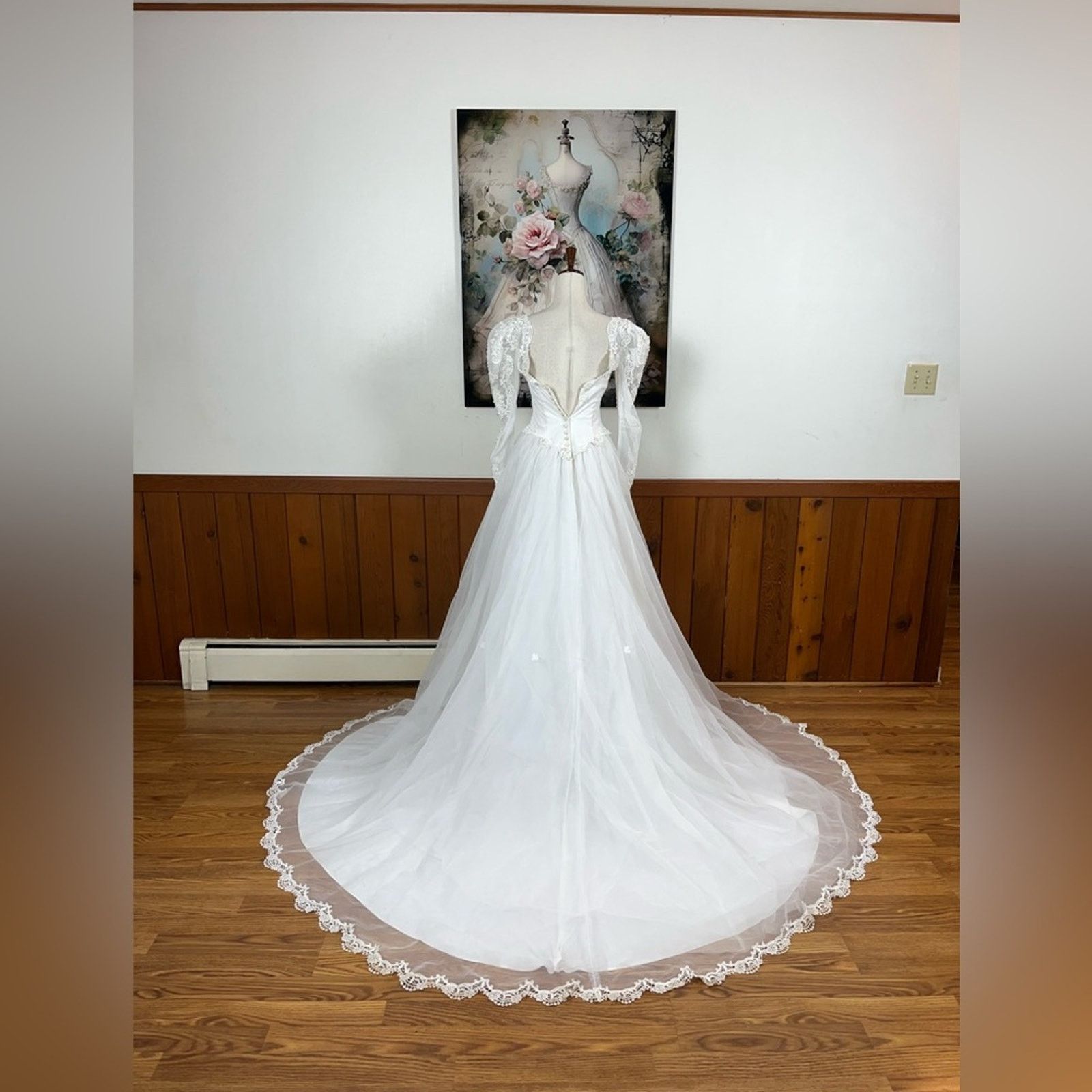 Pretty Vintage 90s Organza Wedding Gown!
