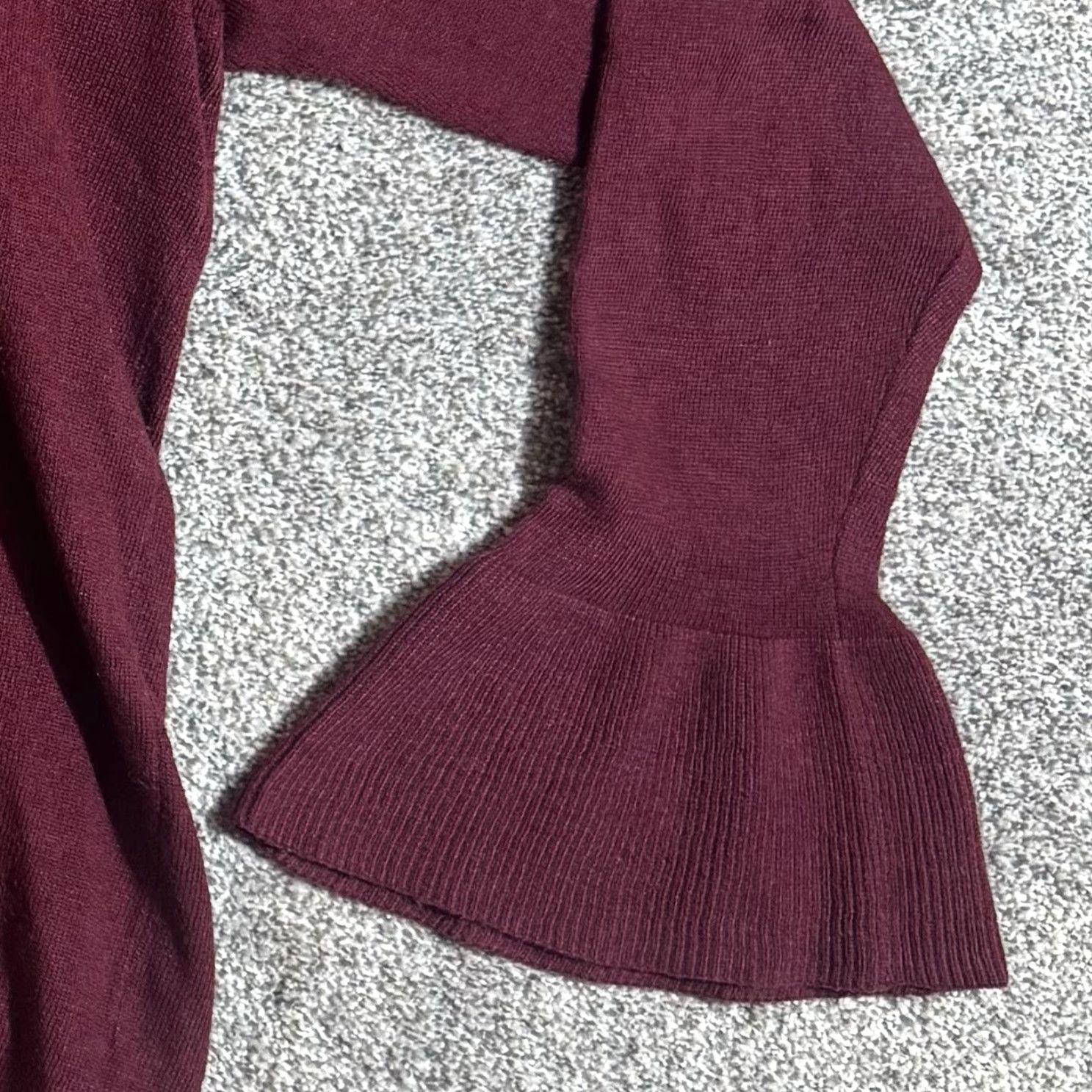 Vintage Eloquii Sweater Womens 14/16 Knit Pullover Crew Neck Long Sleeve Bell Ruffle Red Casual Office Womens Size XL / US 12-14 / IT 48-50 - 4 Thumbnail