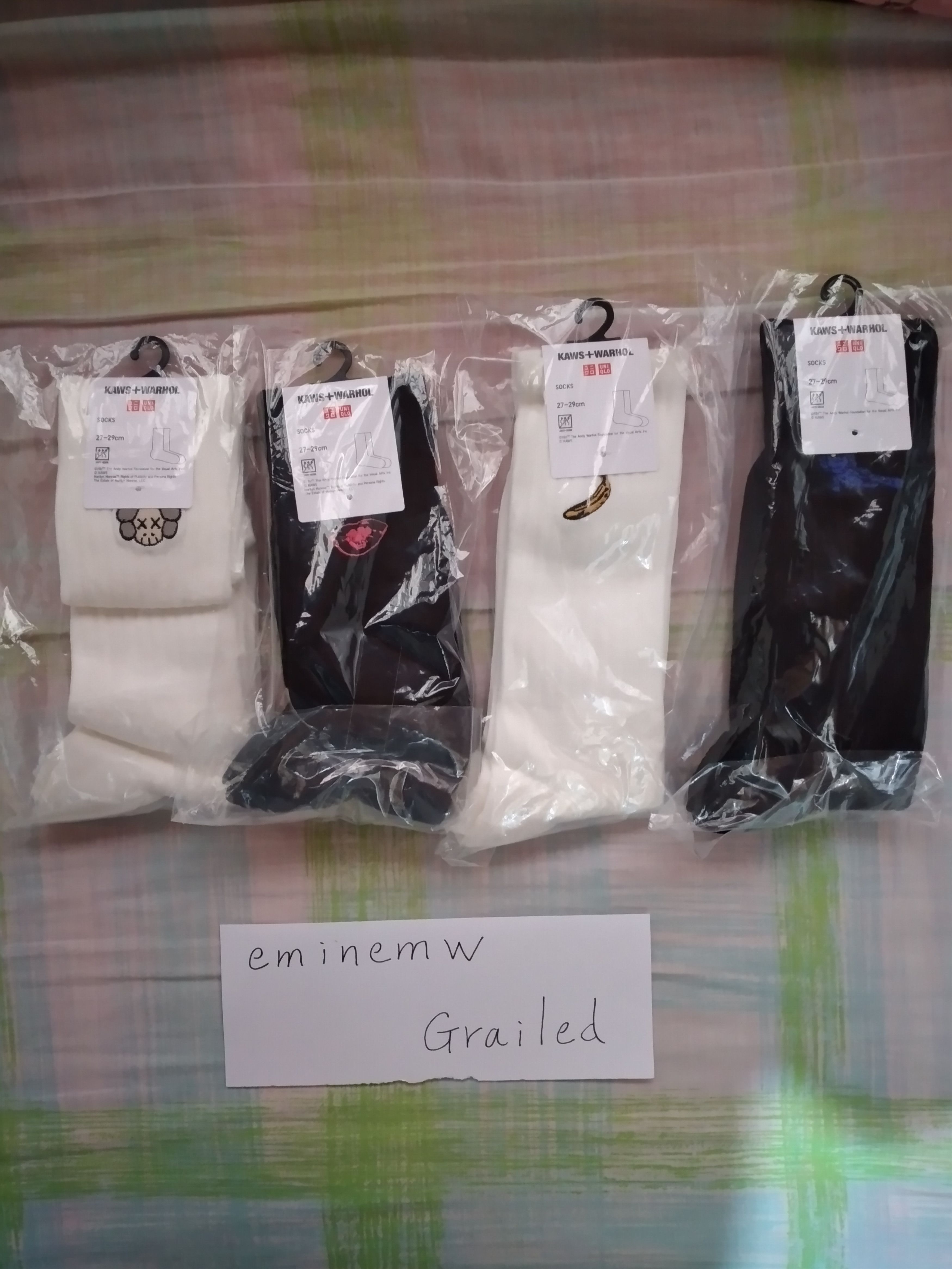Andy Warhol × Kaws × Uniqlo SIZE 27-29 Uniqlo X KAWS X Andy Warhol SOCKS SET Size ONE SIZE - 1 Thumbnail
