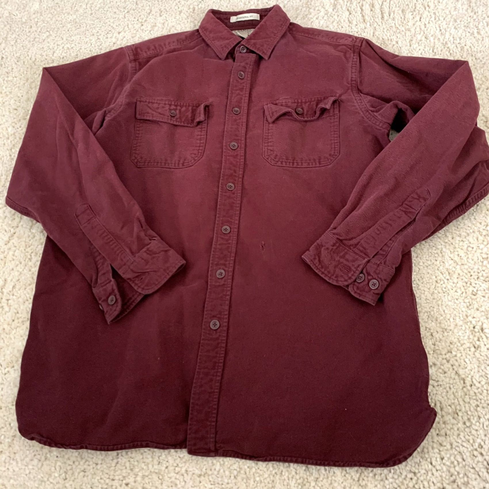 Vintage VINTAGE L.L. Bean Shirt Mens LT Chamois Wool? No, shirt. Size US L / EU 52-54 / 3 - 5 Thumbnail