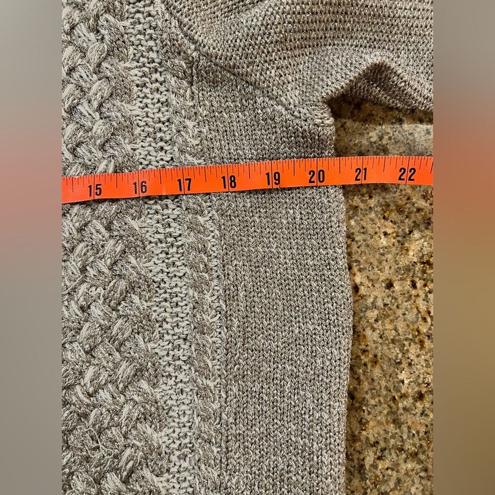 Bcbgmaxazria BCBGMAXAZRIA “Arlene” Metallic Cable Knit Sweater – NWOT – Size M / US 6-8 / IT 42-44 - 5 Thumbnail