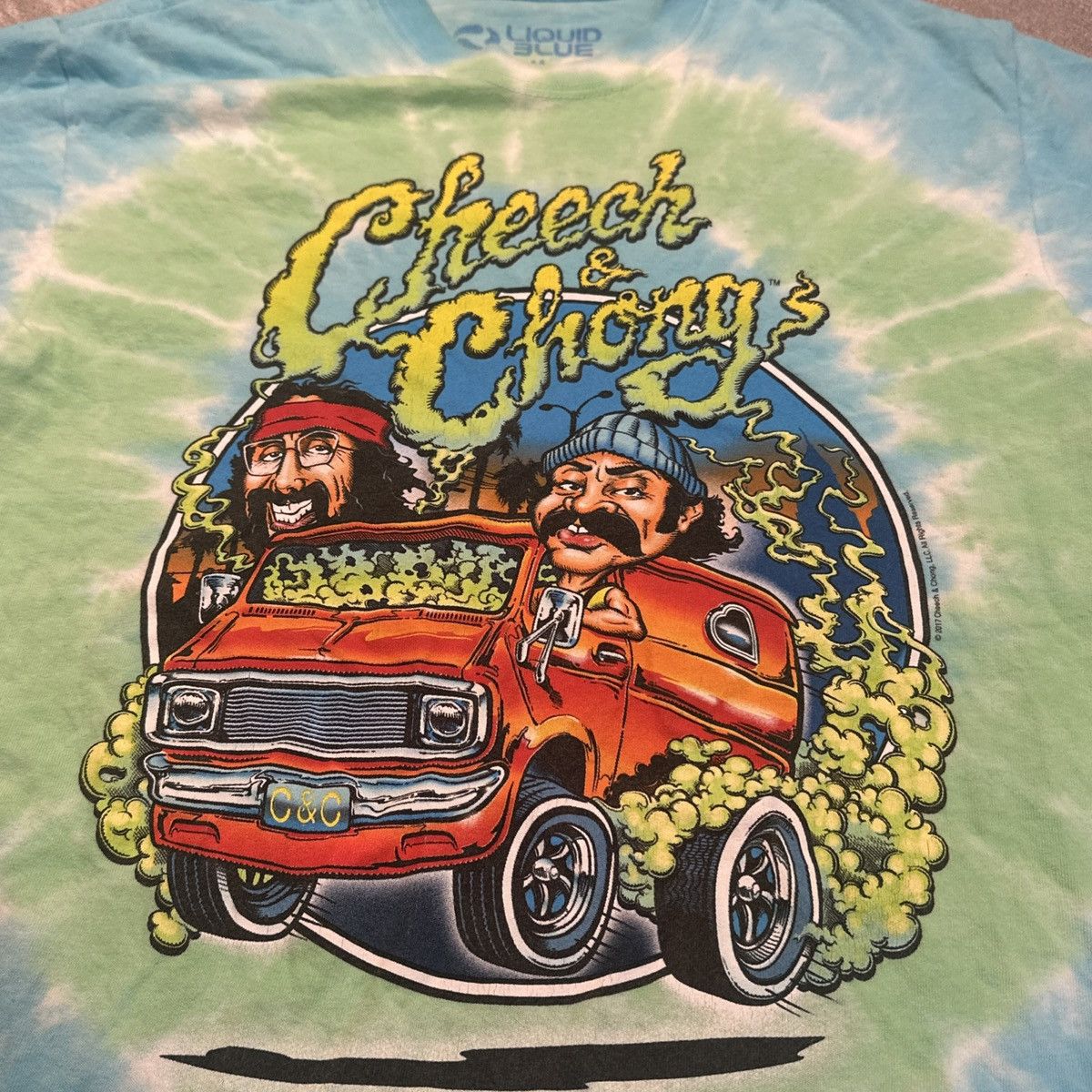 Liquid Blue LIQUID BLUE CHEECH & CHONGS SMOKIN RIDE TIE-DYE T-SHIRT Size US M / EU 48-50 / 2 - 2 Thumbnail