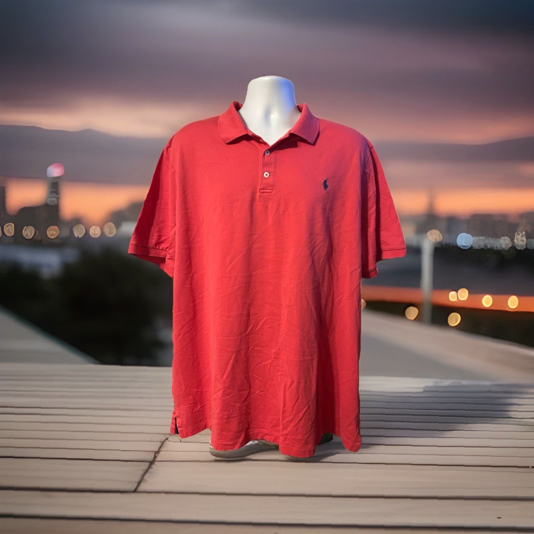 Polo Ralph Lauren Polo Ralph Lauren Polo Shirt Men 2XL Shirt Coral Pink Solid Short Sleeve Golf Preppy Casual Men’s Mens Size US XXL / EU 58 / 5 - 6 Thumbnail