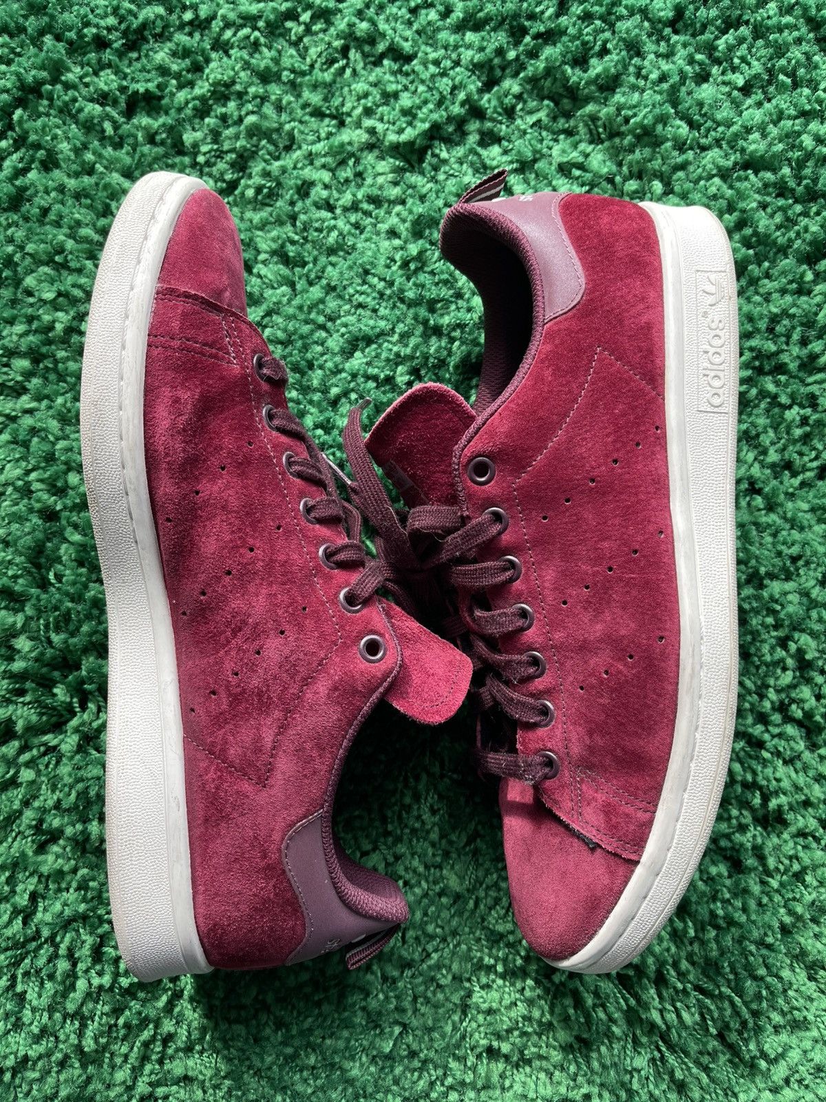 Adidas Stan Smith Suede Maroon Size US 11 / EU 44 - 4 Thumbnail