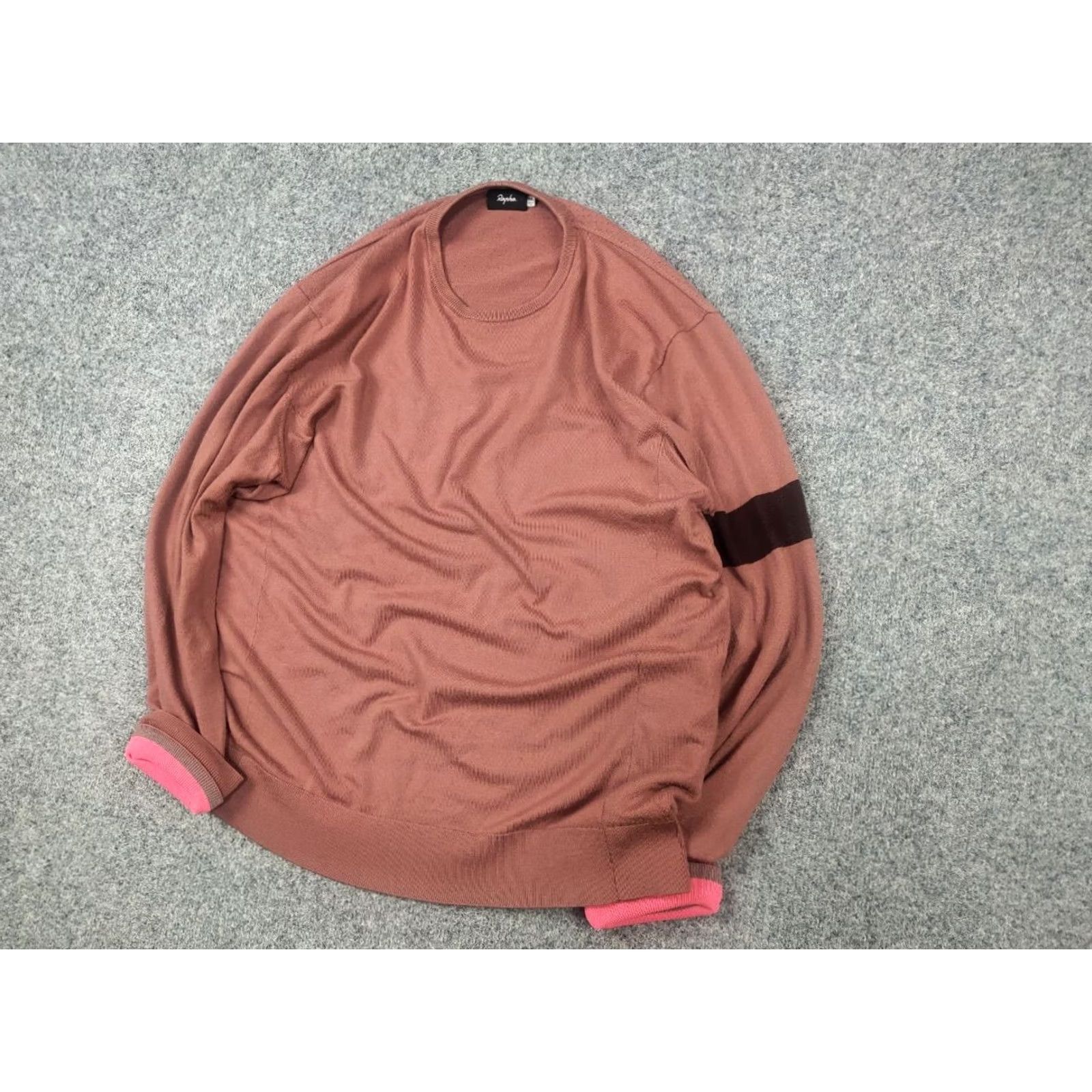 Rapha Rapha Casual Merino Wool Blend Crew Neck Knit Jumper Sweater Cycling Zip pockets XL Coral Men Size US XL / EU 56 / 4 - 3 Thumbnail