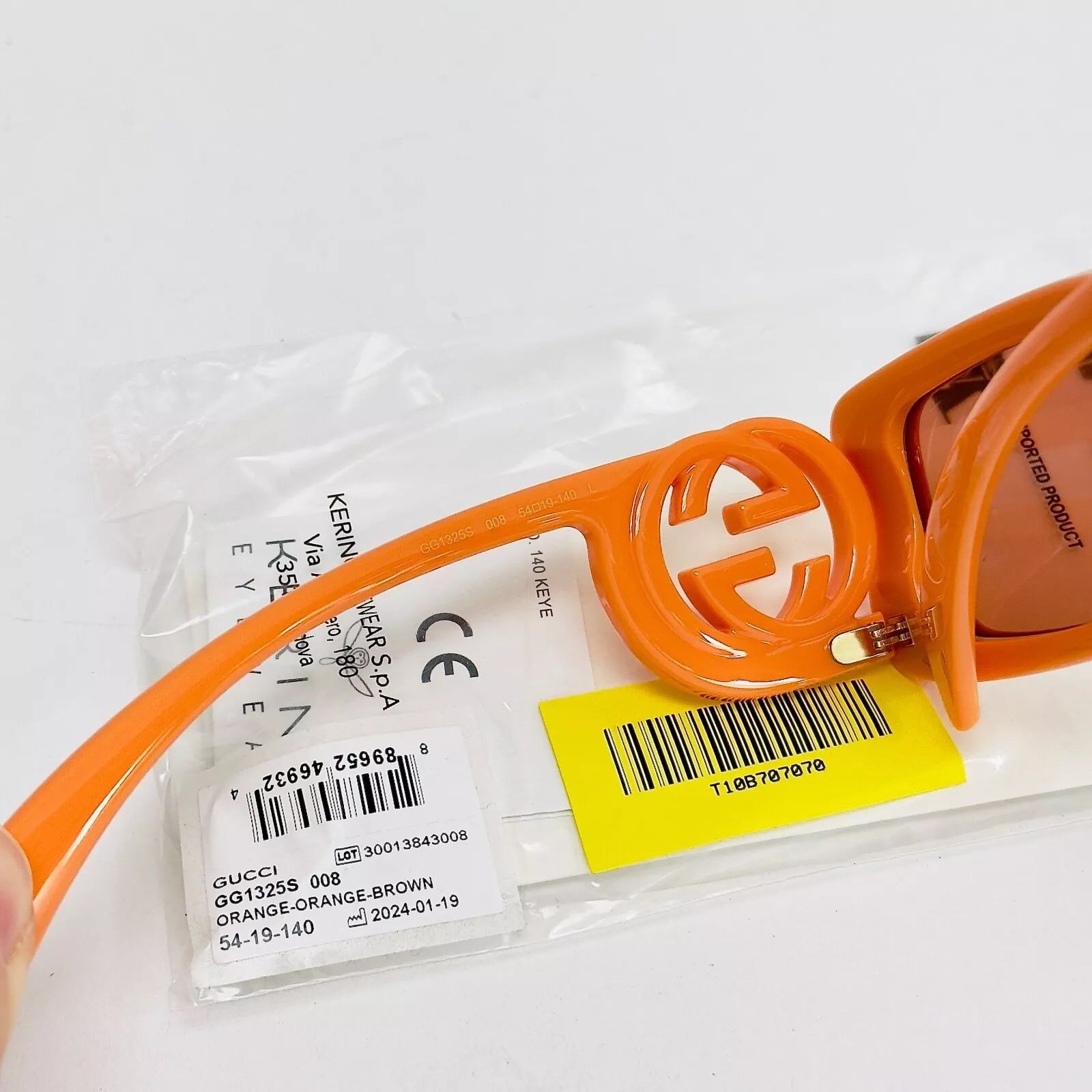 Gucci GUCCI Couture 1325 Orange GG Logo 008 Narrow Fashion GG1325S Size ONE SIZE - 8 Thumbnail
