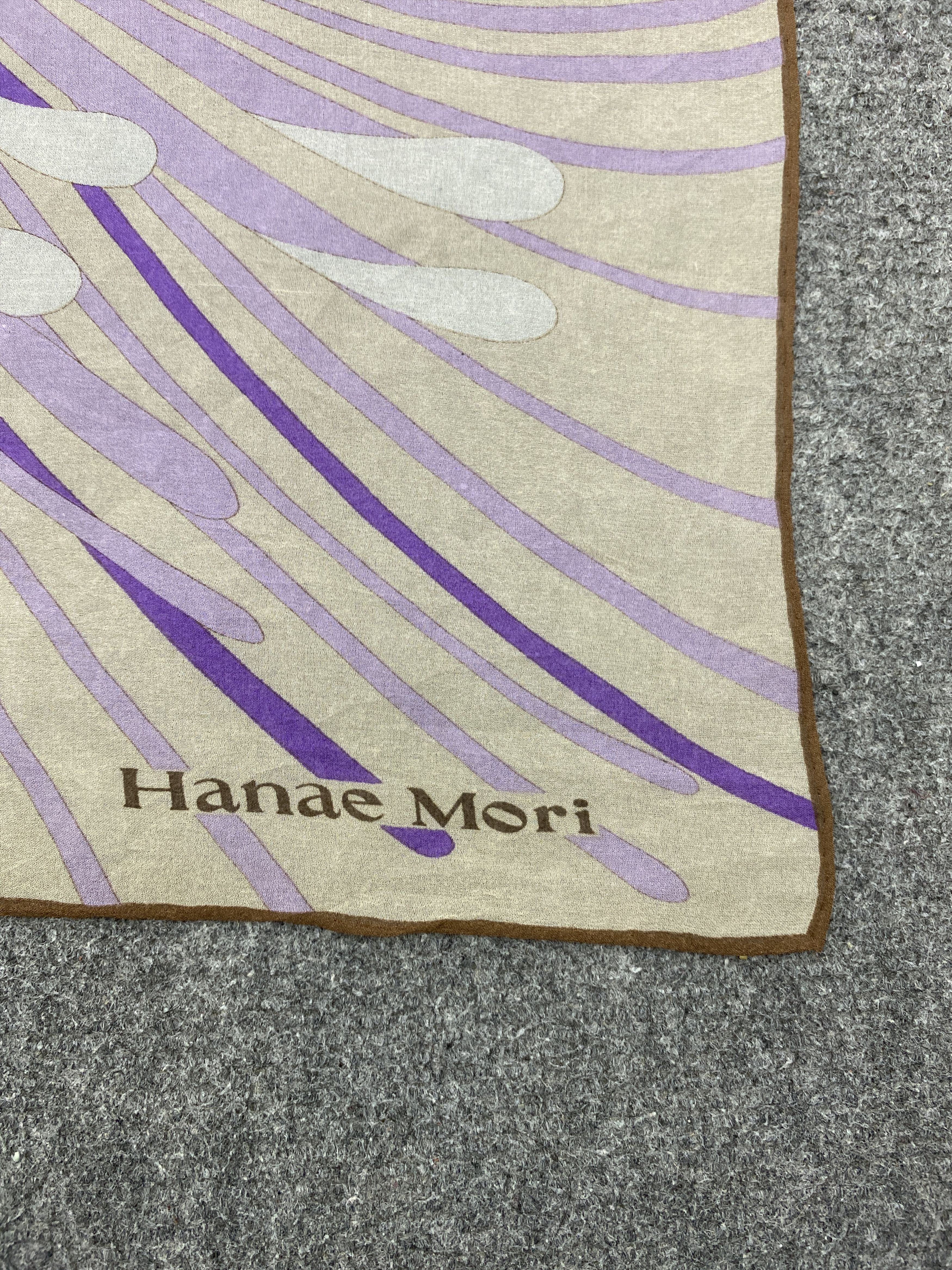 Hanae Mori Vintage Hanae Mori Silk Scarf / Silk Shawl SN0264 Size ONE SIZE - 3 Thumbnail