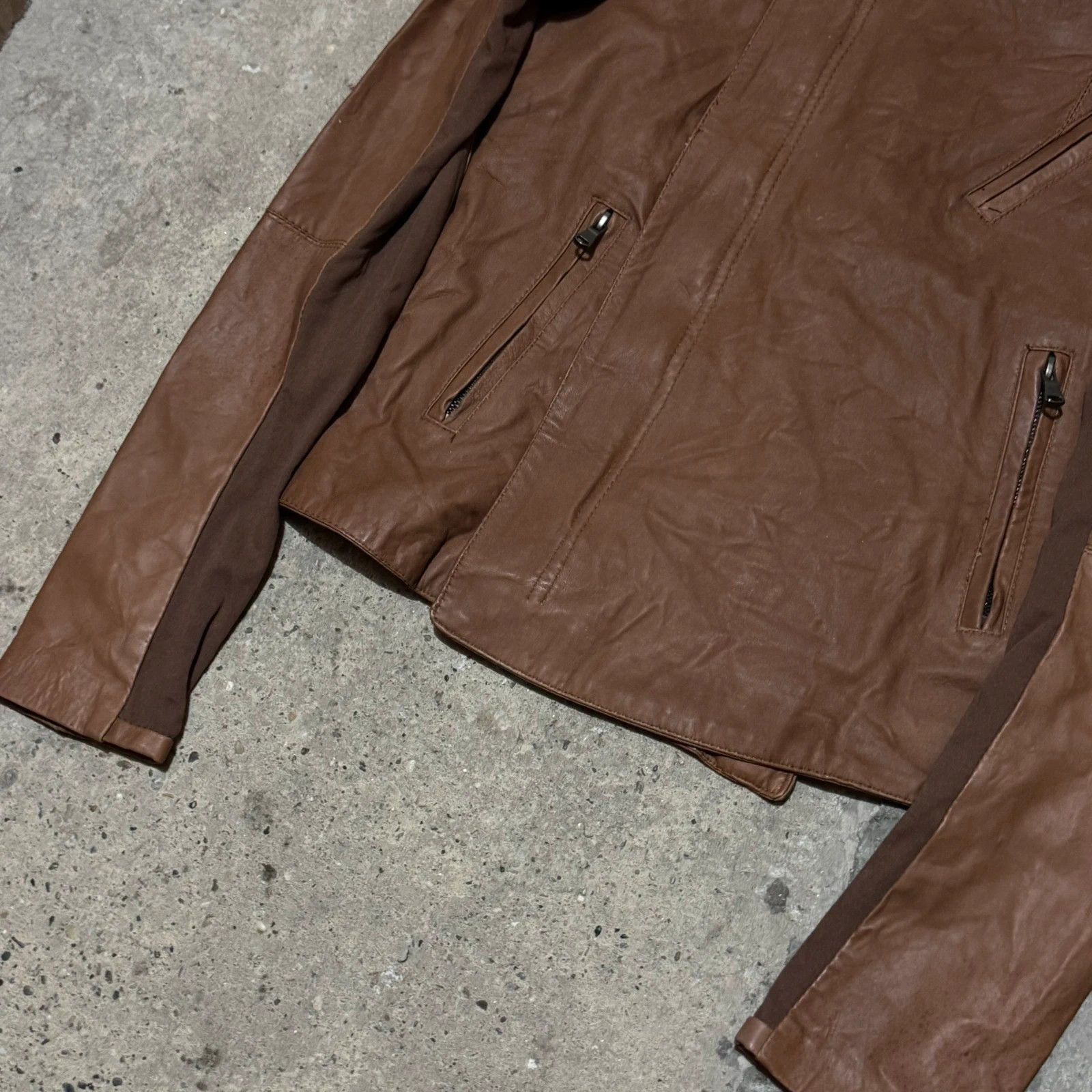 Other Rick owens style high neck leather jacket Size S / US 4 / IT 40 - 4 Thumbnail