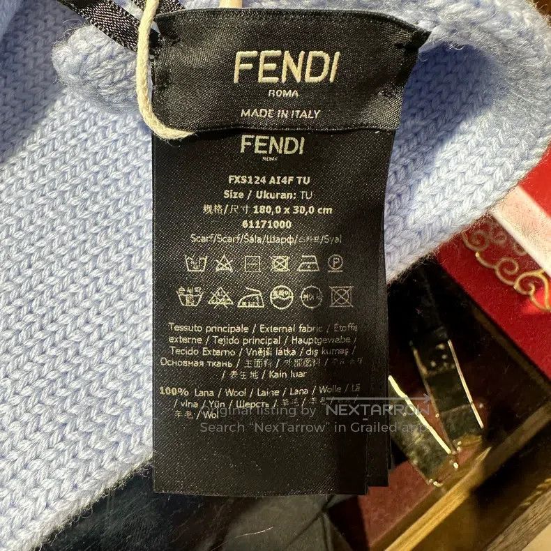 Fendi Fendi size 180＊30cm Logo lettering wool scarf Size ONE SIZE - 5 Thumbnail