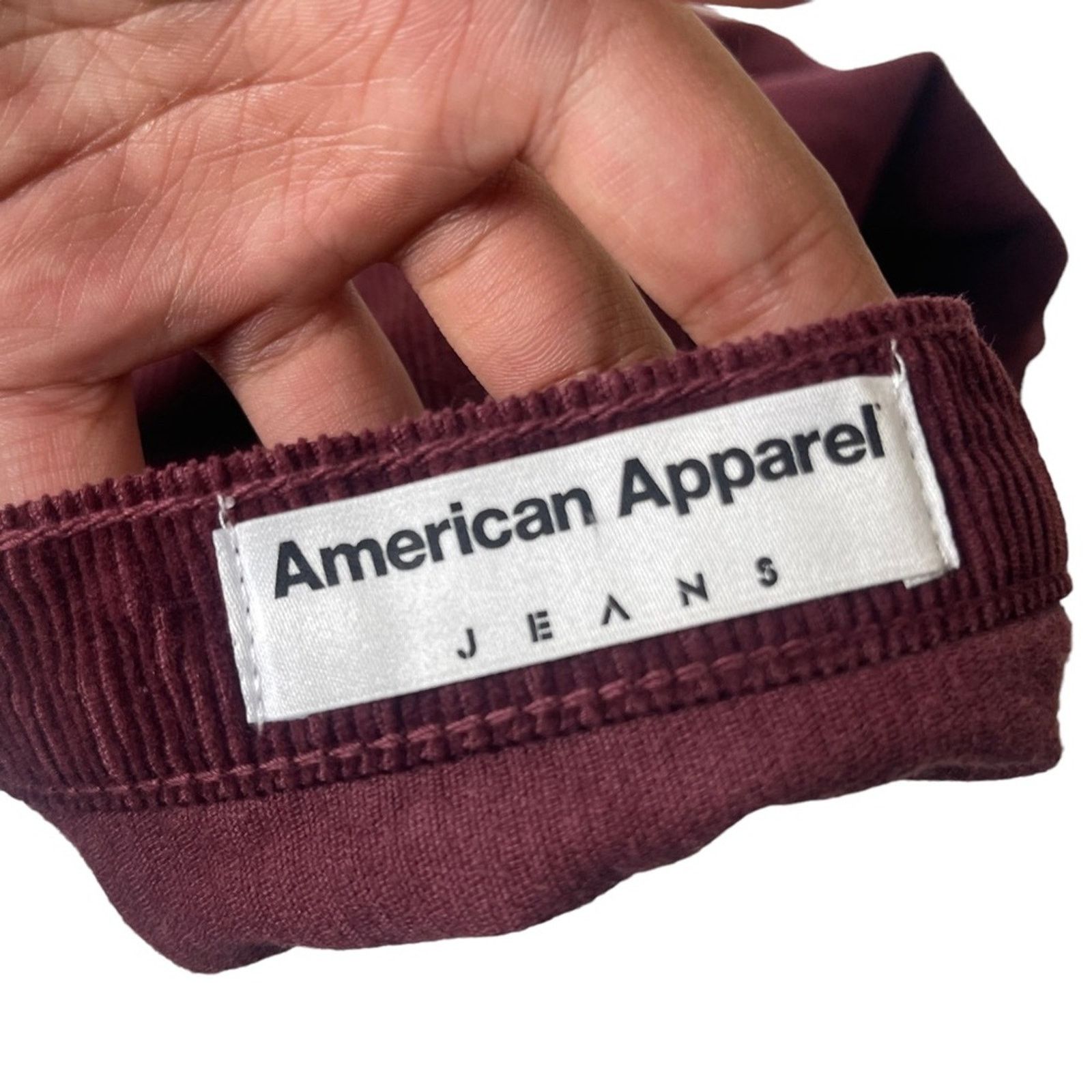 American Apparel American Apparel Corduroy A Line Mini Skirt Maroon Size XS Size 26" / US 2 / IT 38 - 3 Thumbnail