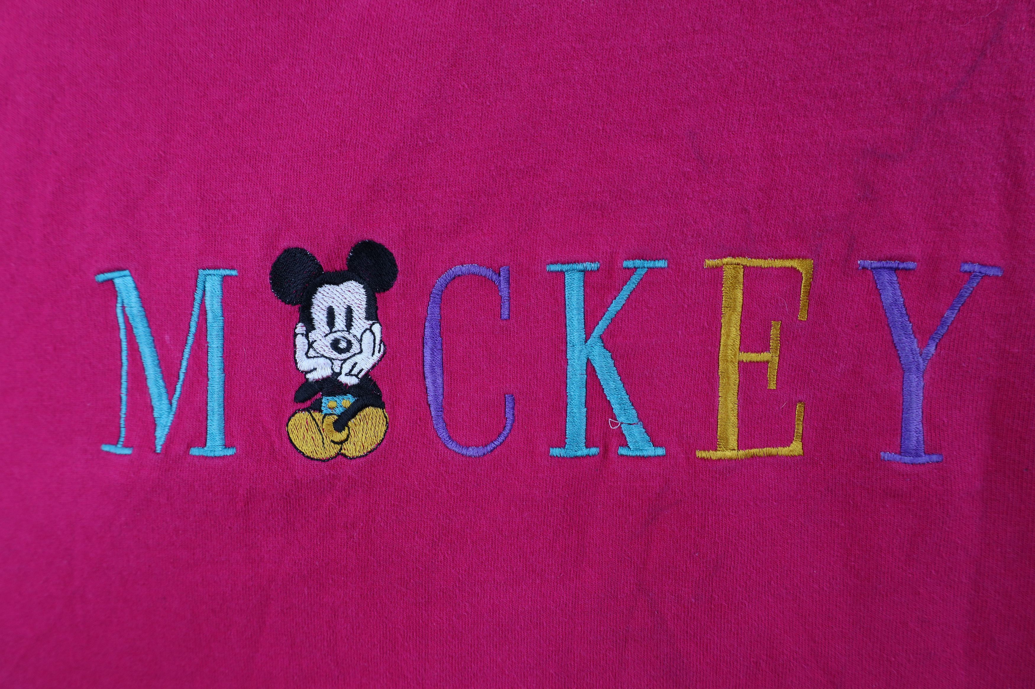 Disney × Vintage Vintage 90s Disney Mickey Mouse Short Sleeve T-Shirt USA Size XL / US 12-14 / IT 48-50 - 4 Thumbnail