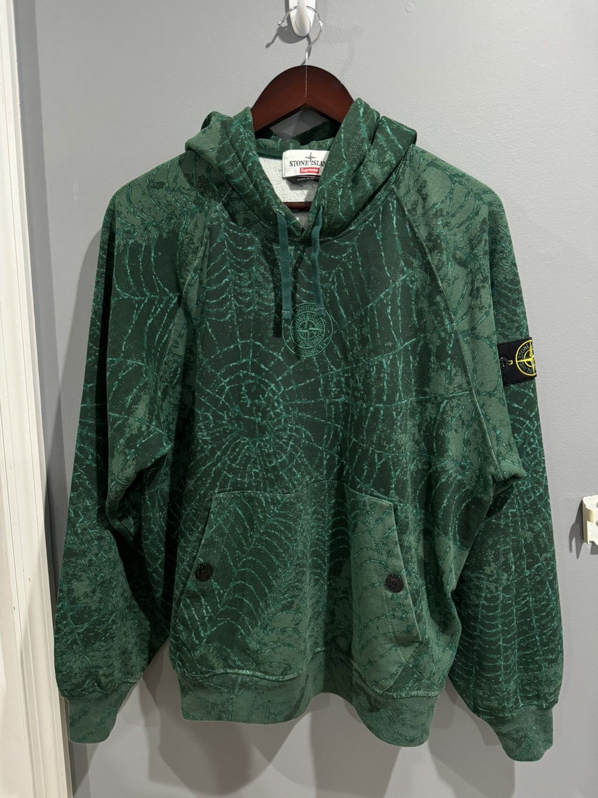 Supreme FW23 Supreme x Stone Island Spiderweb Hoodie Grailed