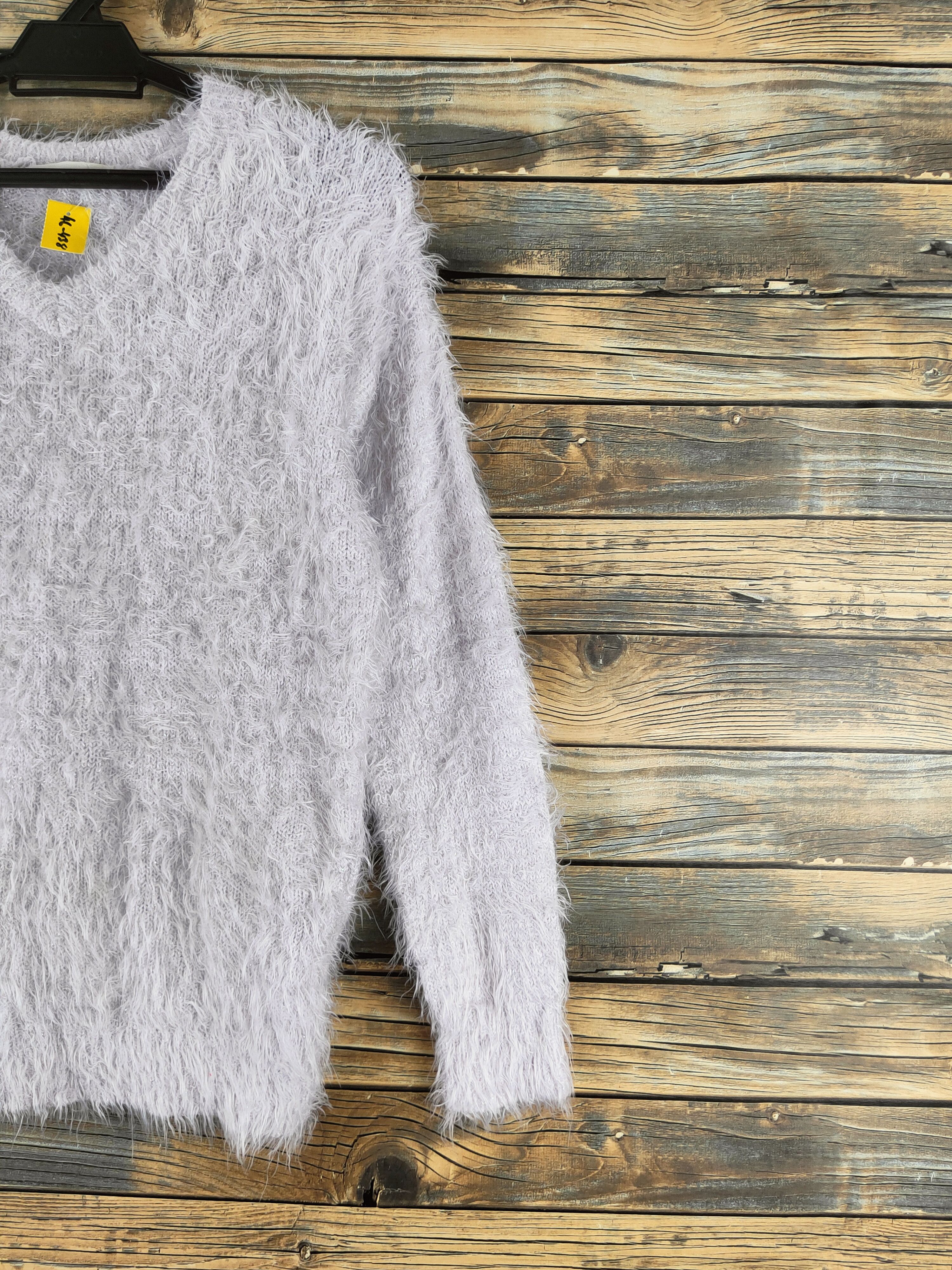 Japanese Brand DL Shoo La Rue Silver Fur Mohair shaggy Knitwear #46-438 Size M / US 6-8 / IT 42-44 - 5 Thumbnail