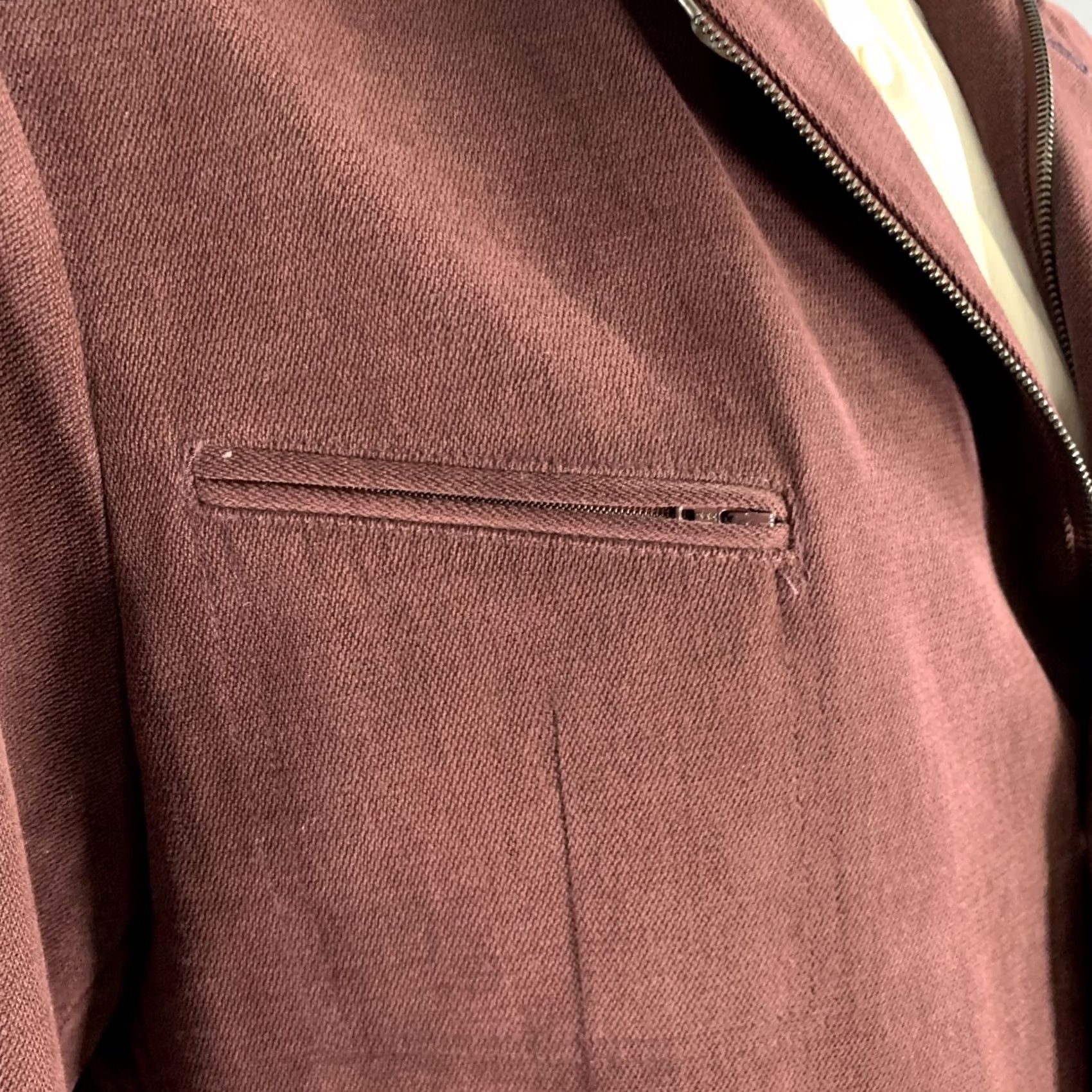 Loro Piana LORO PIANA Jacket Mens XL Burgundy Size Cotton Zip Size US XL / EU 56 / 4 - 5 Thumbnail