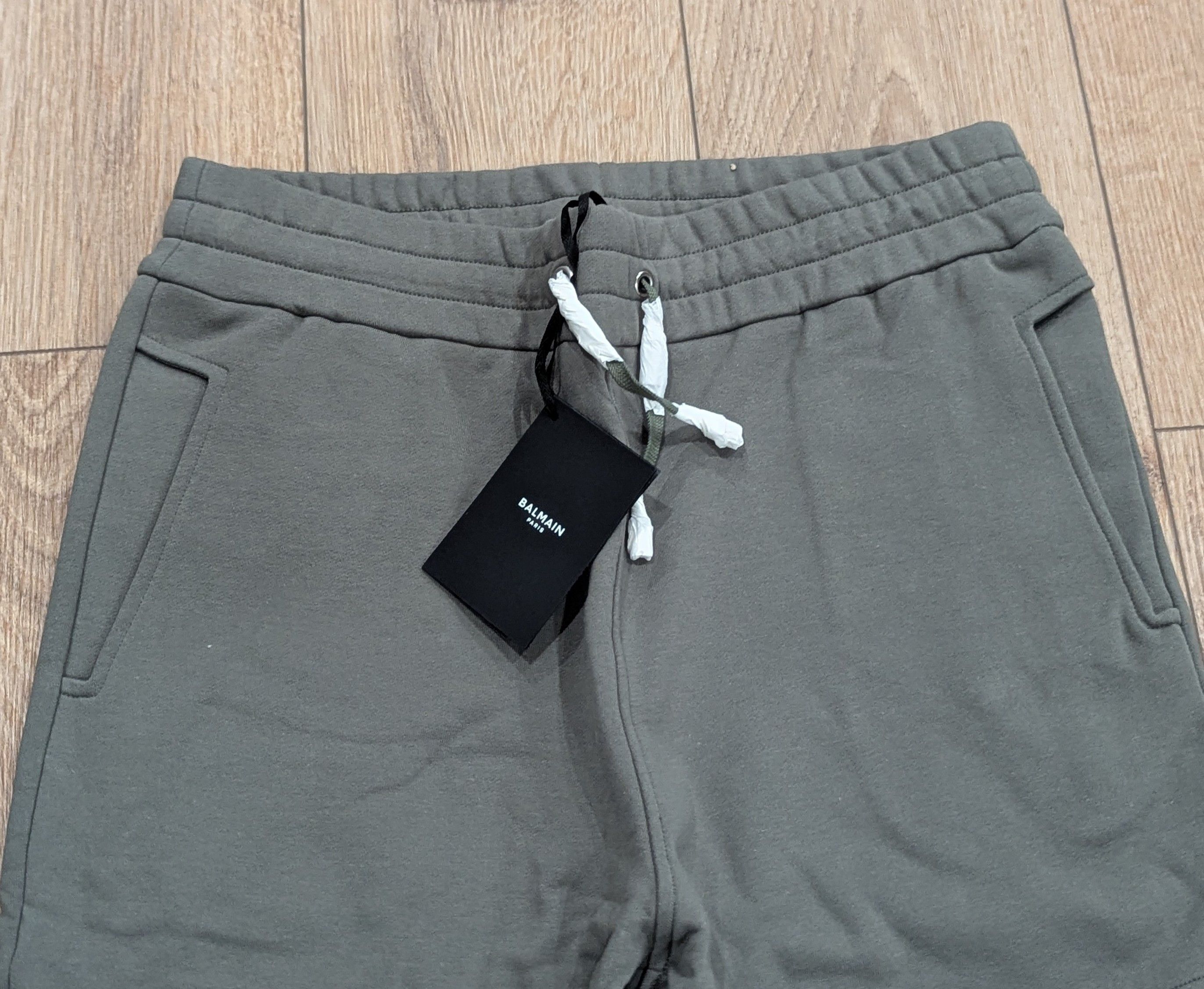 Balmain BALMAIN Flocked Logo Print Jogger Pants Khaki Green XL Size US 36 / EU 52 - 2 Thumbnail