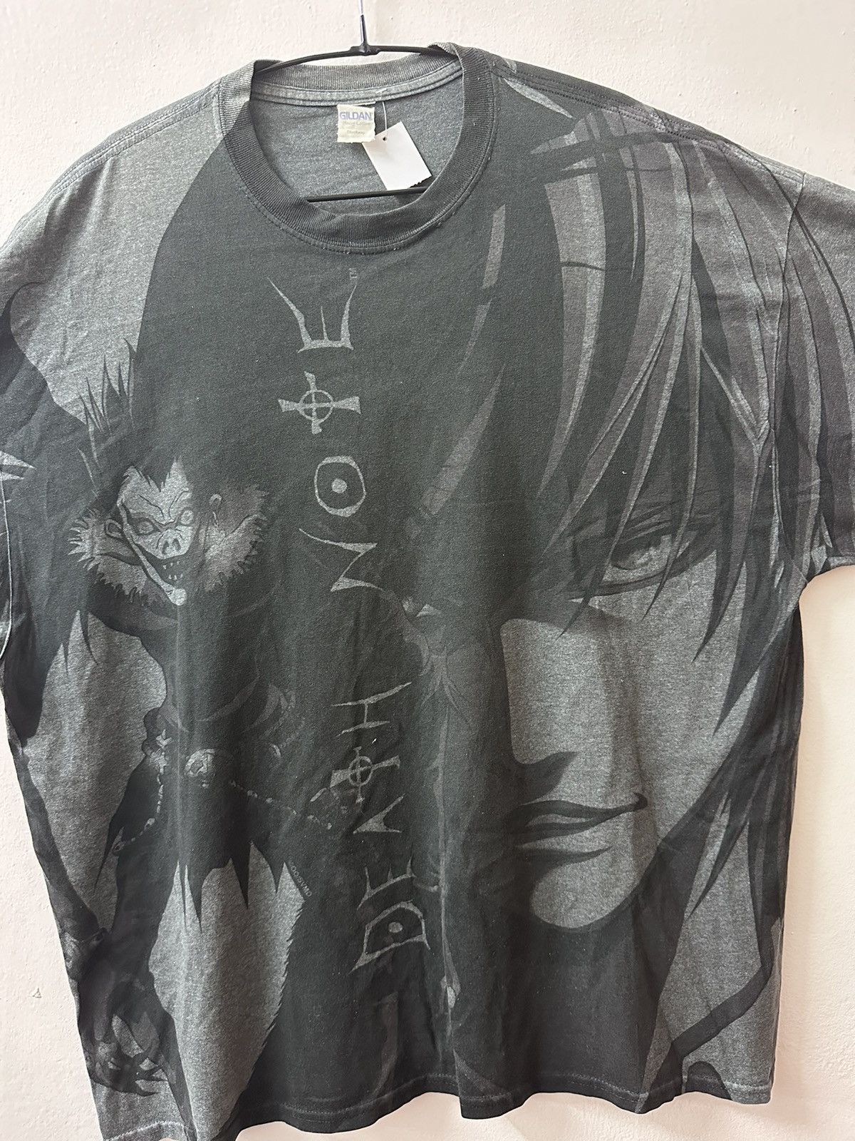 Anime × Vintage Super Rare! Vintage Y2K Deathnote AOP Ryuk and L tee Size US XXL / EU 58 / 5 - 3 Thumbnail
