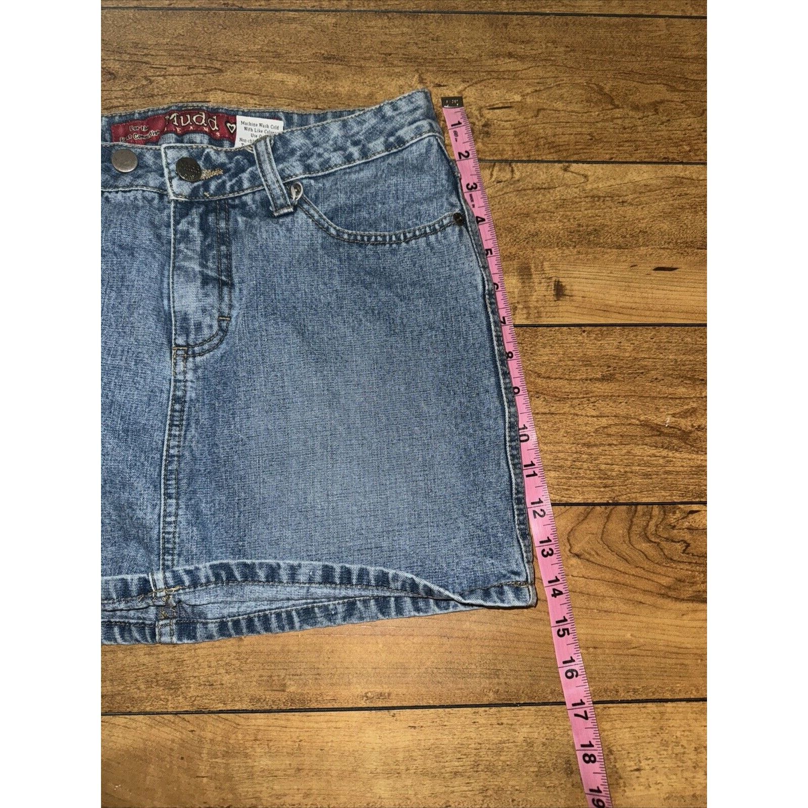 Vintage Vintage Y2K Mudd Jeans Denim Skirt Size 3 28in Measured Size 28" / US 6 / IT 42 - 5 Thumbnail