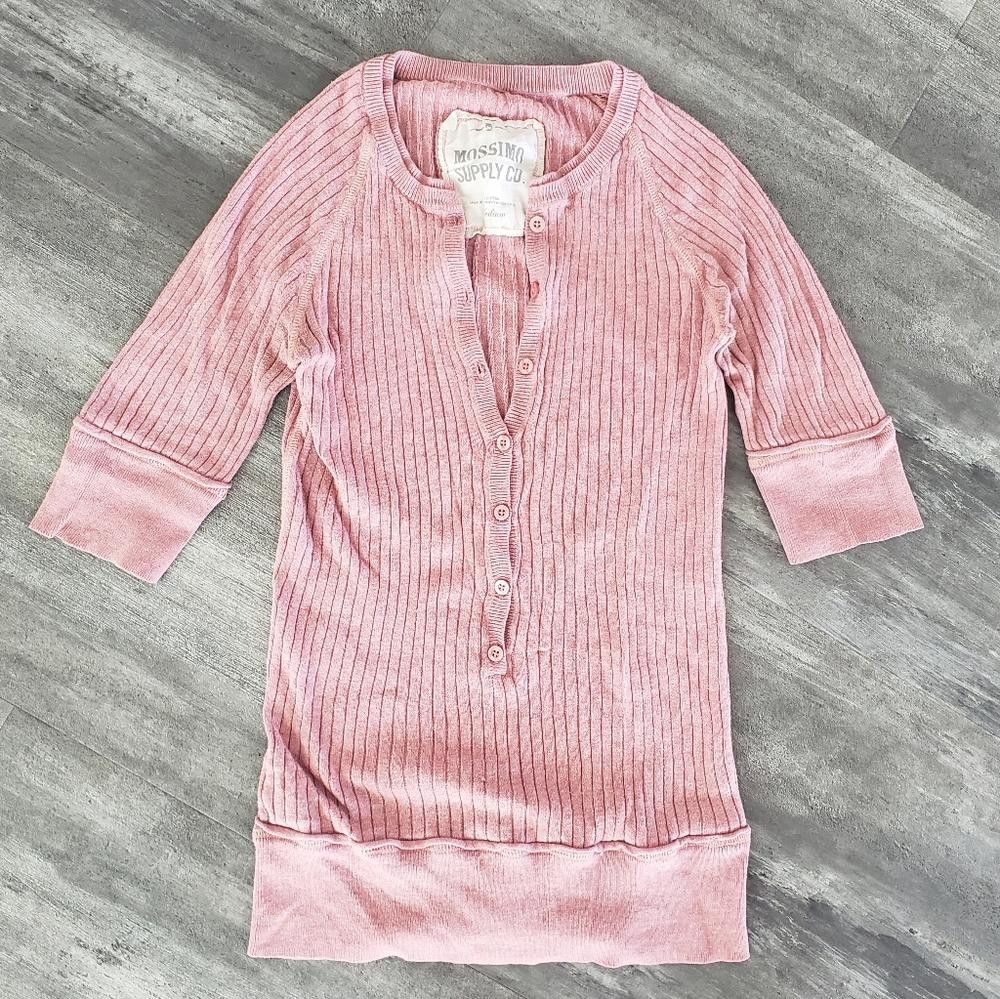 Designer Dust Pink Mossimo Button Detailed Sweater Size M / US 6-8 / IT 42-44 - 1 Thumbnail