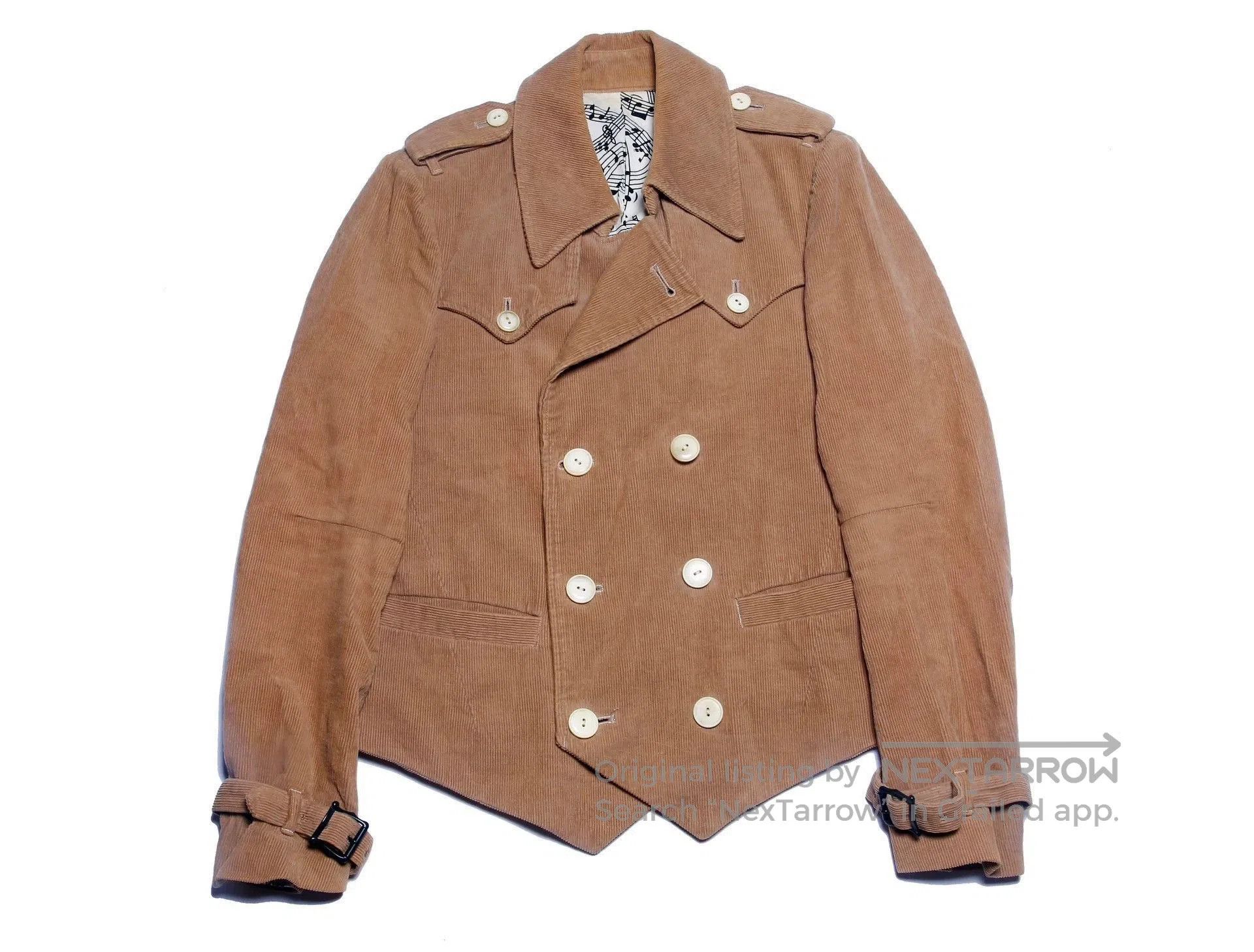 Number (N)ine Beige Double-Breasted Corduroy Jacket. Size US M / EU 48-50 / 2 - 1 Thumbnail
