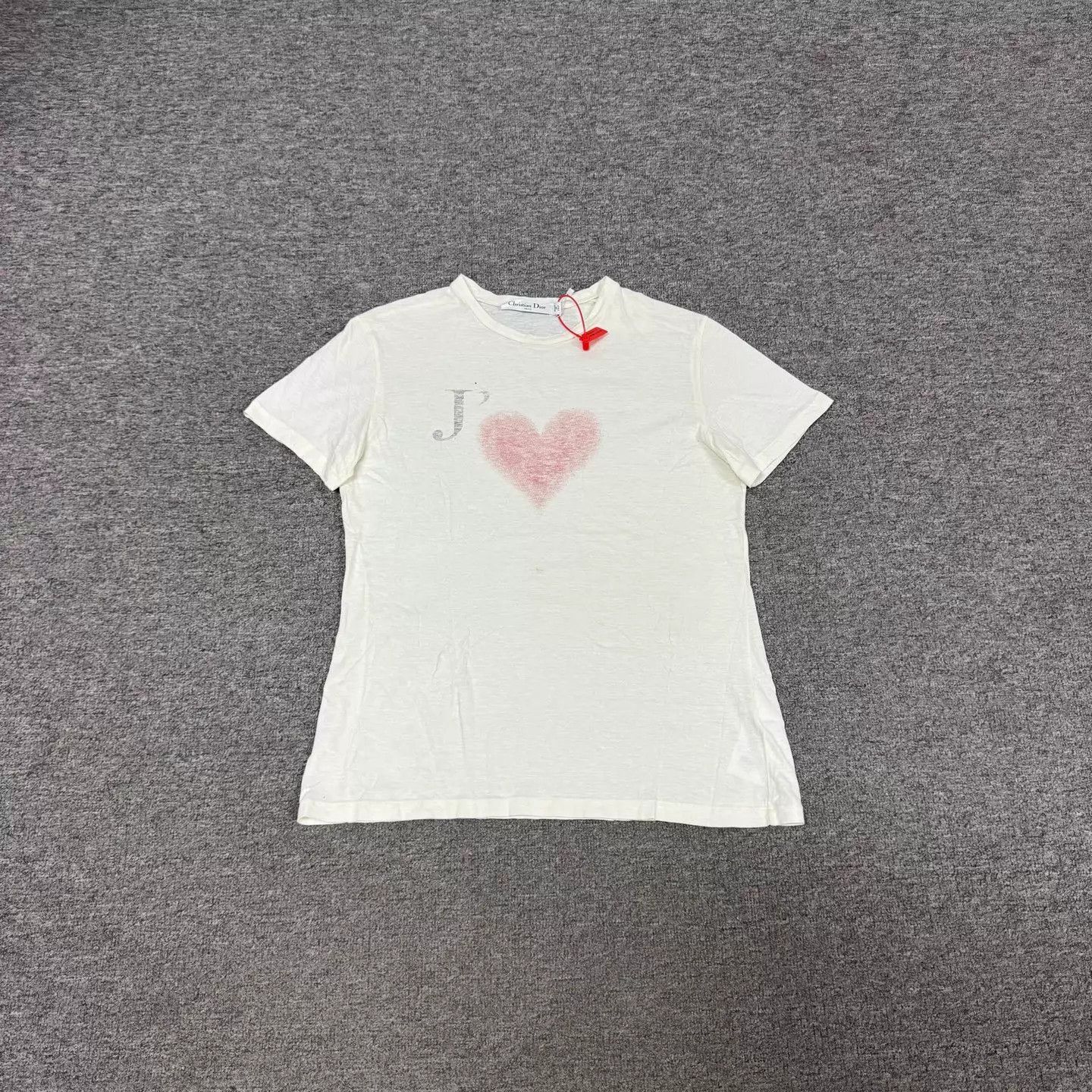 Dior Dior J'adore Ivory Heart Print Crewneck T-shirt Size M / US 6-8 / IT 42-44 - 1 Thumbnail